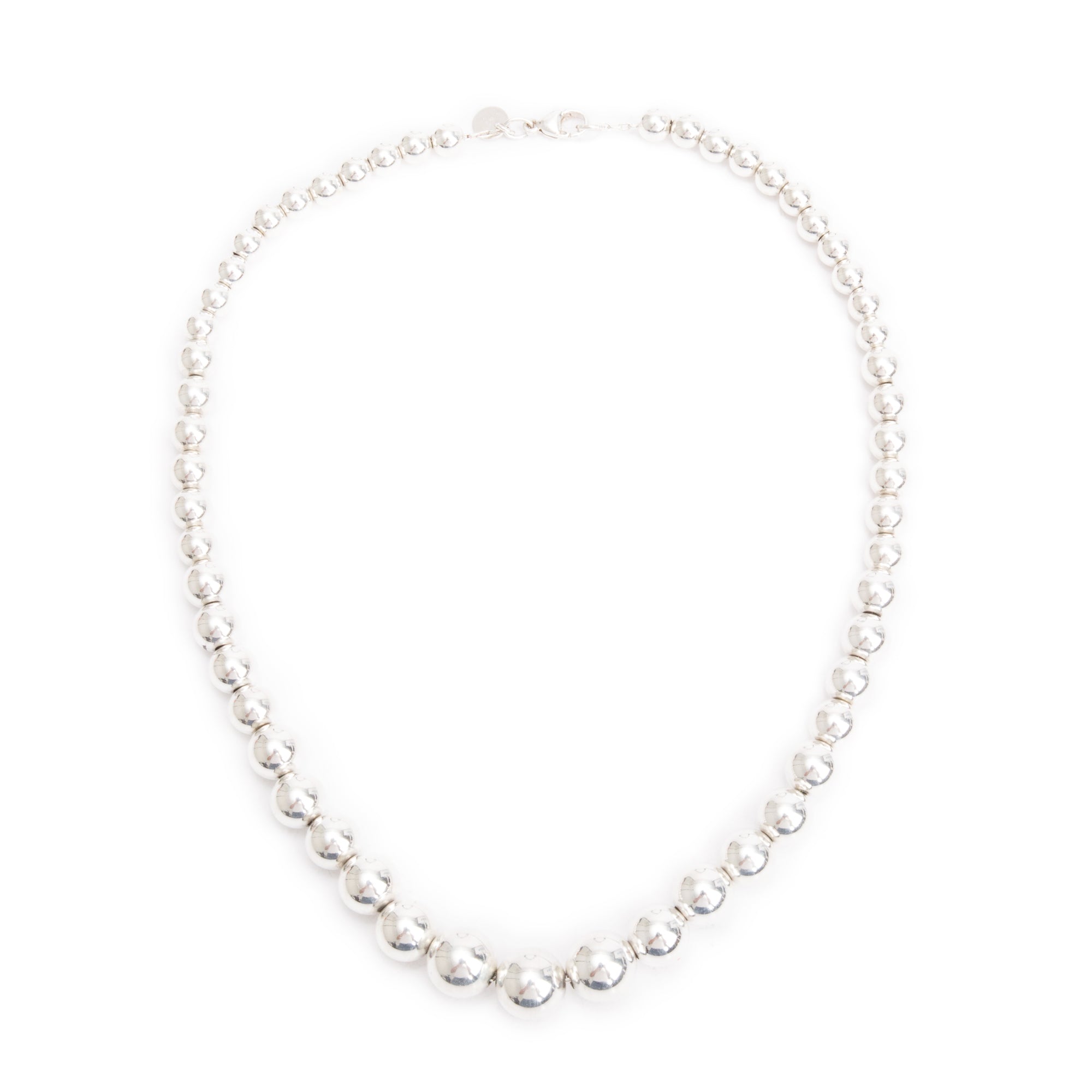 Tiffany & Co. Sterling Silver HardWear Graduated Ball Necklace