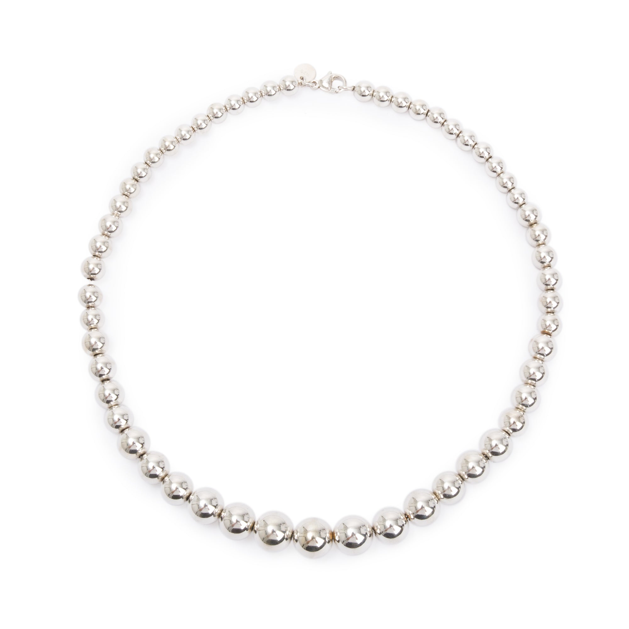 Tiffany & Co. Sterling Silver HardWear Graduated Ball Necklace