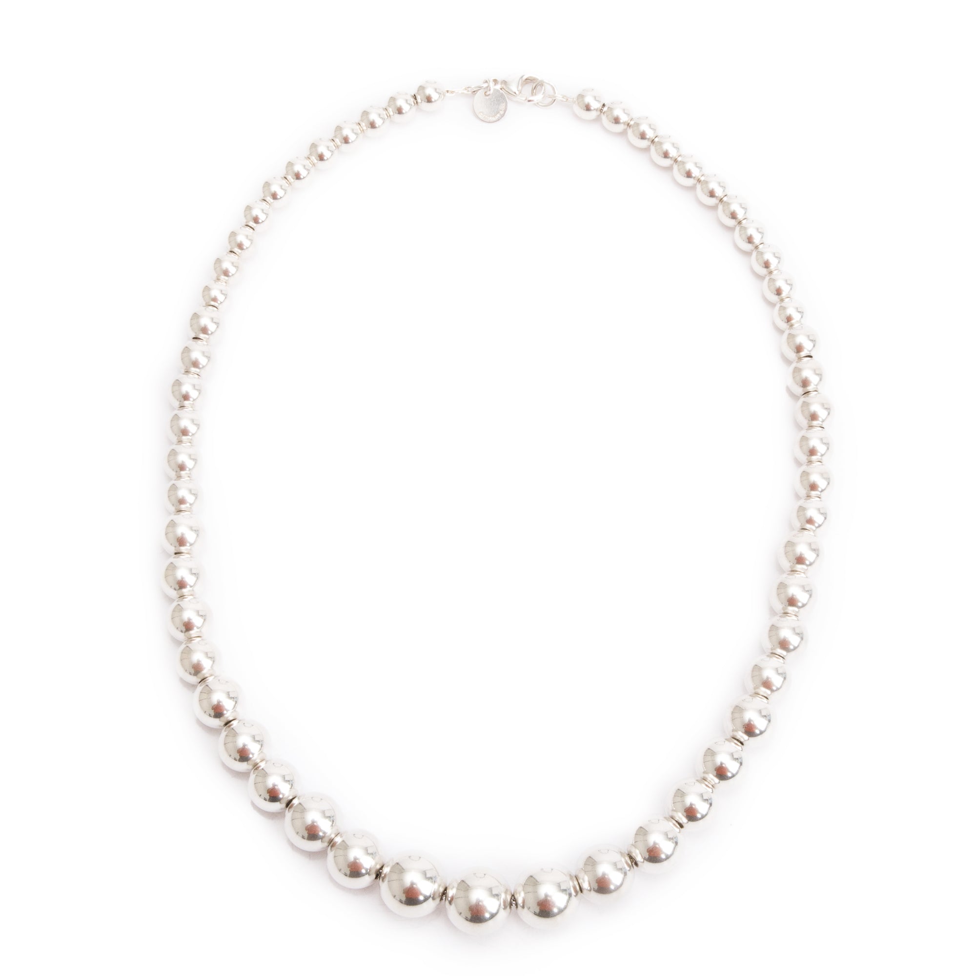 Tiffany & Co. Sterling Silver HardWear Graduated Ball Necklace