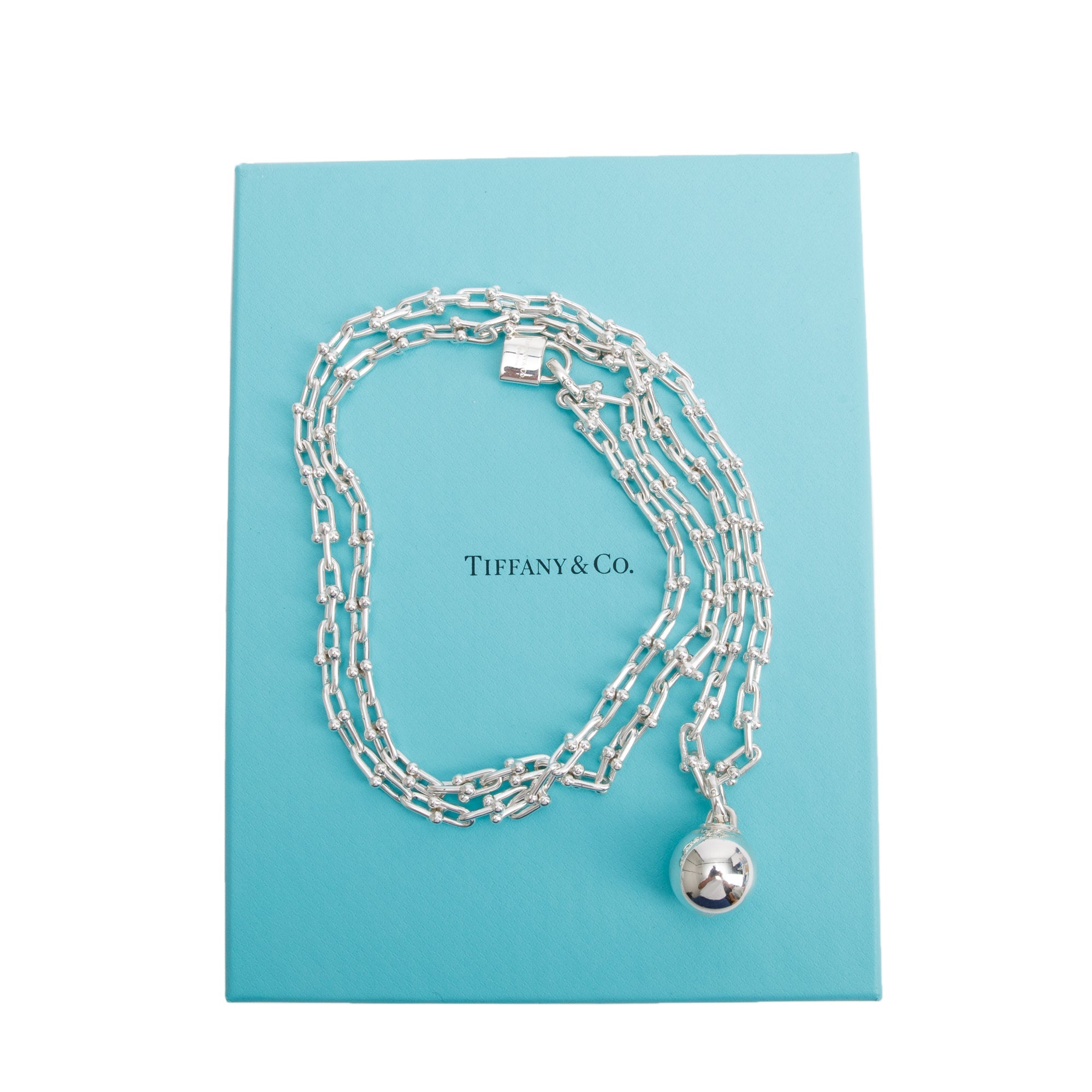 Tiffany & Co. Sterling Silver Hardwear Small Wrap Necklace w/ Box & Receipt