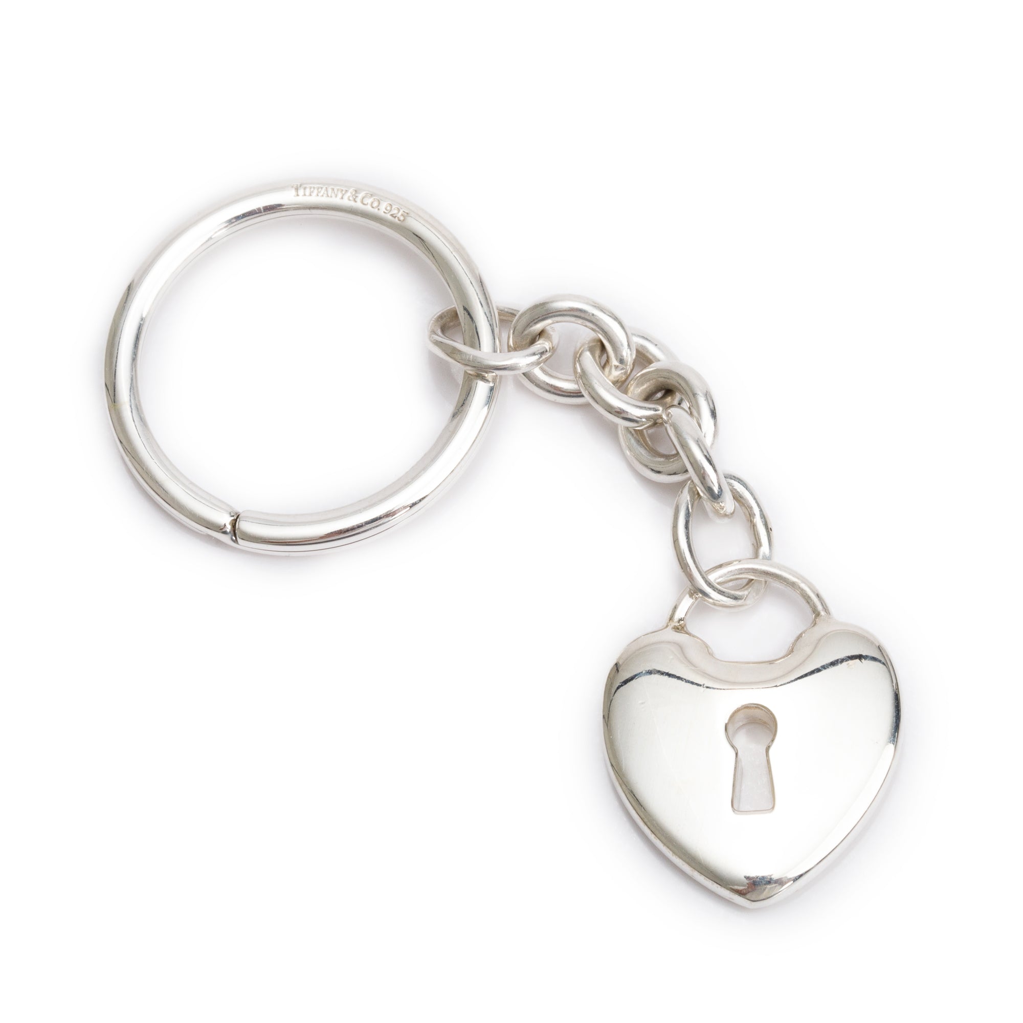 Tiffany & Co. Sterling Silver Heart Lock Keychain