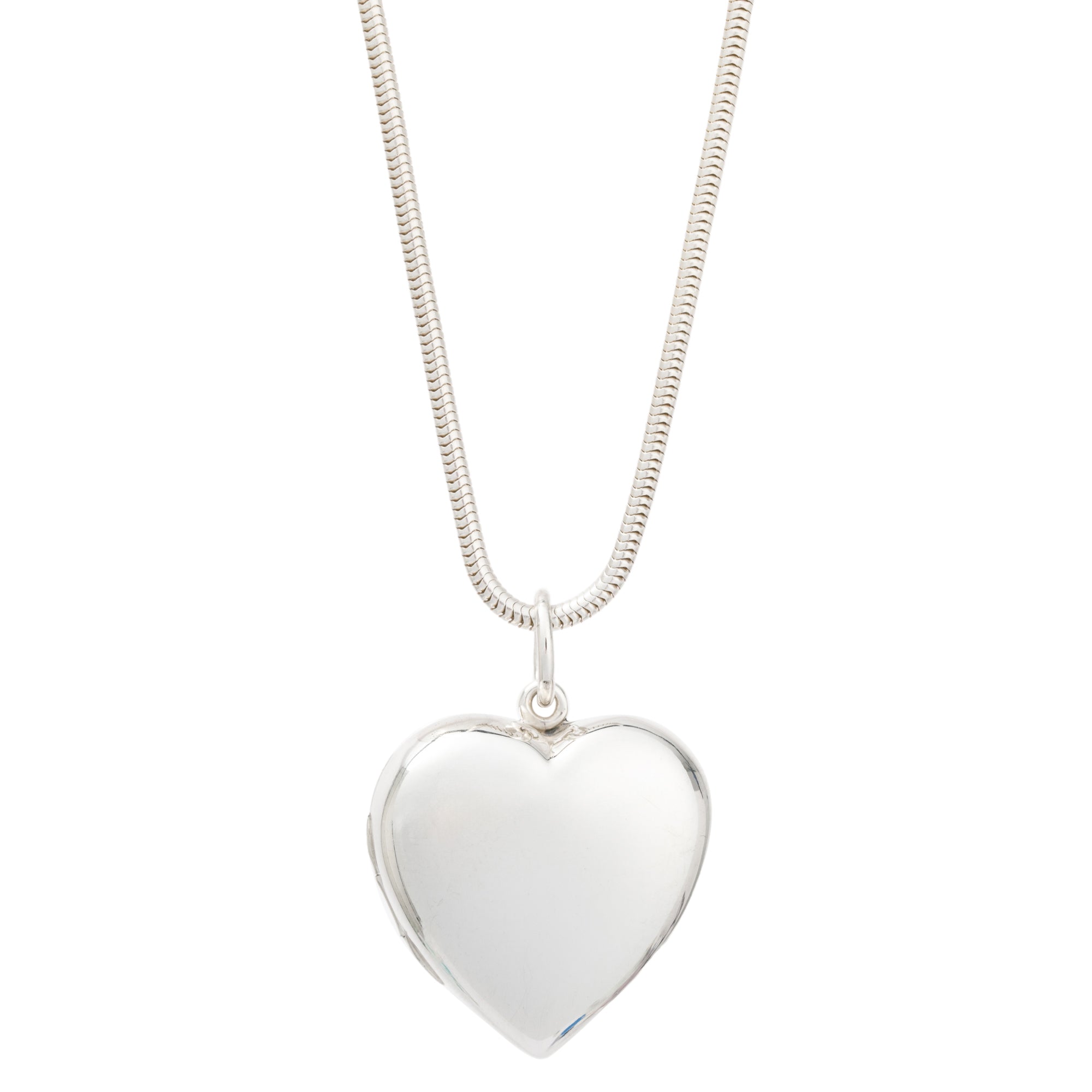 Tiffany & Co. Sterling Silver Heart Locket Pendant Necklace