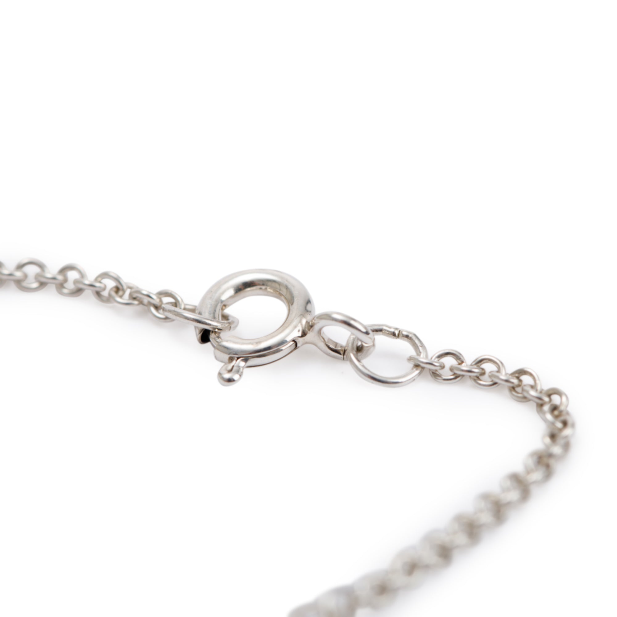 Tiffany & Co. Sterling Silver Heart Station Lariat Necklace