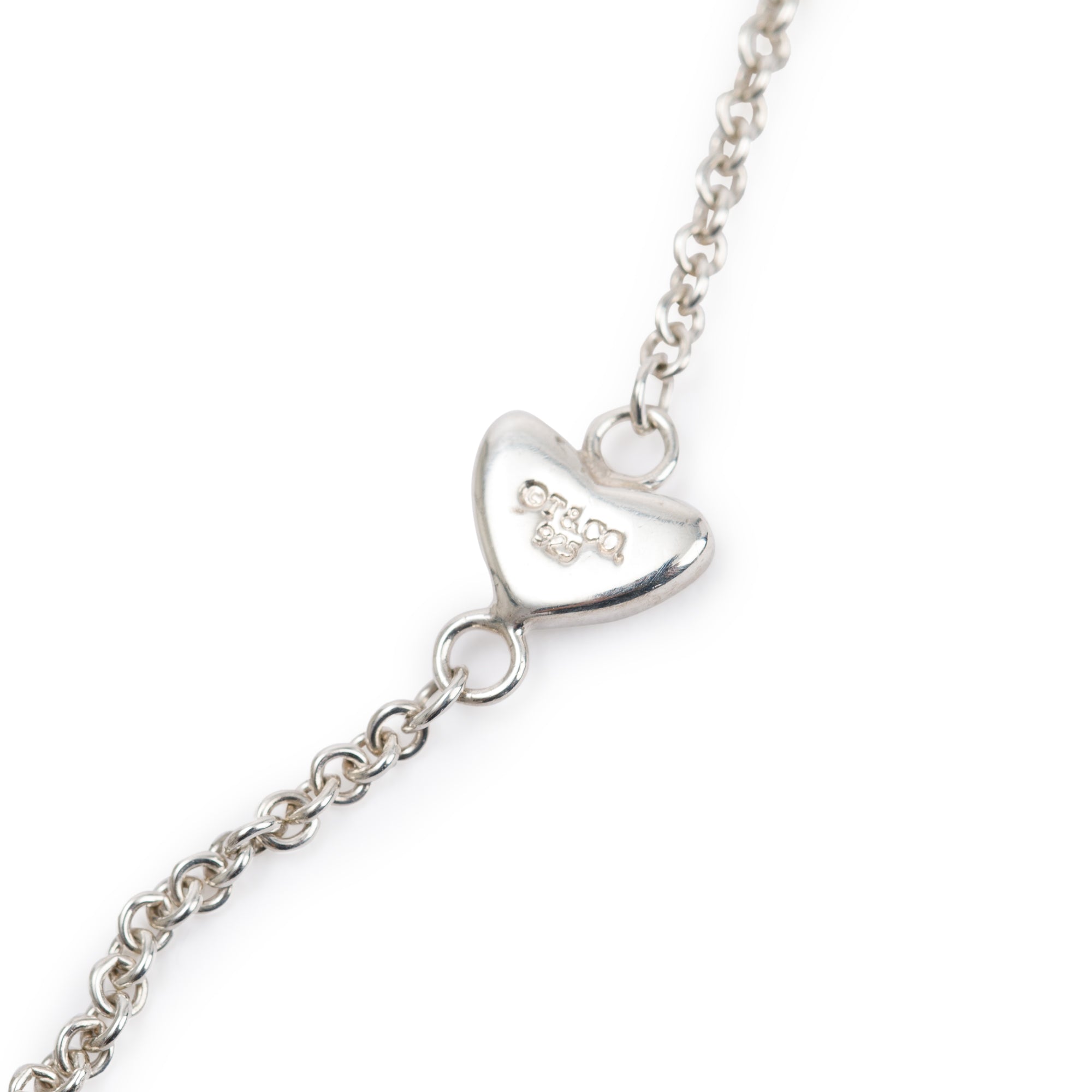 Tiffany & Co. Sterling Silver Heart Station Lariat Necklace