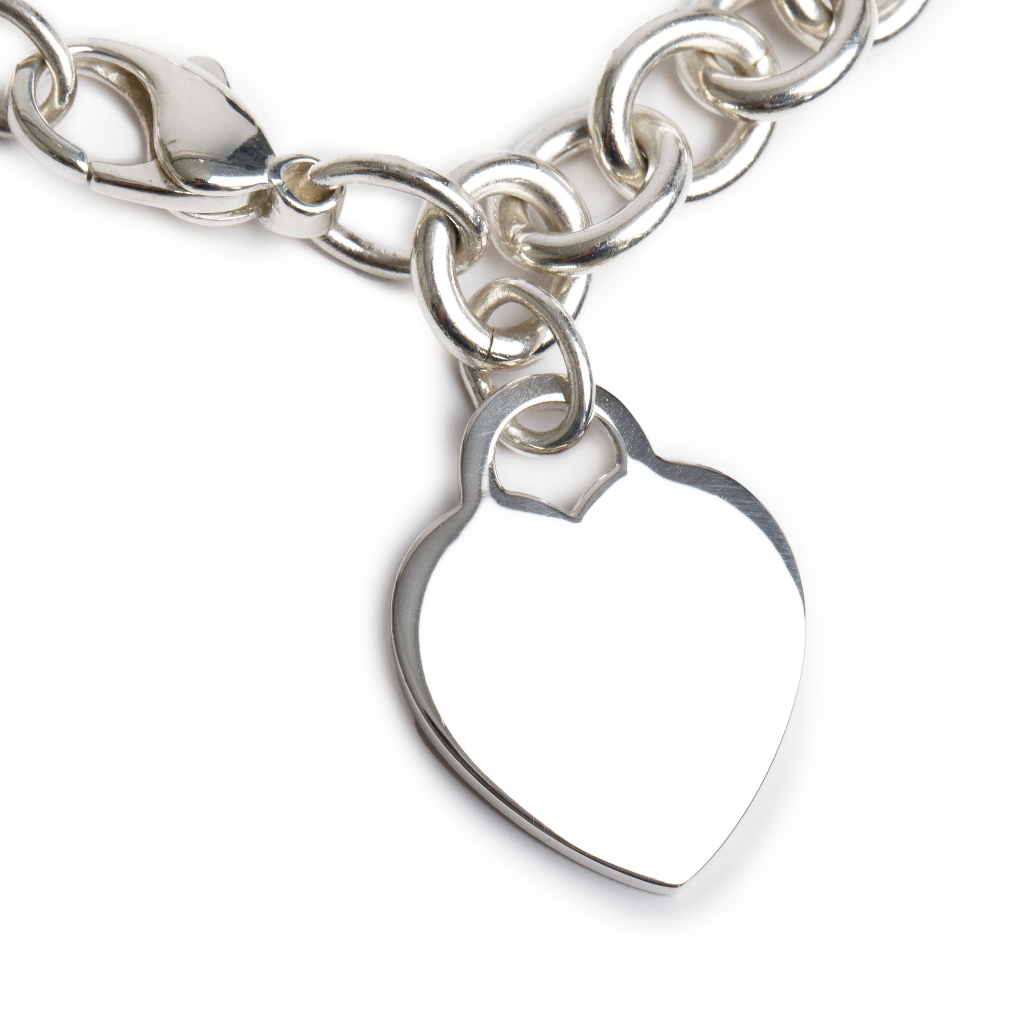 Tiffany & Co. Sterling Silver Heart Tag Charm Bracelet