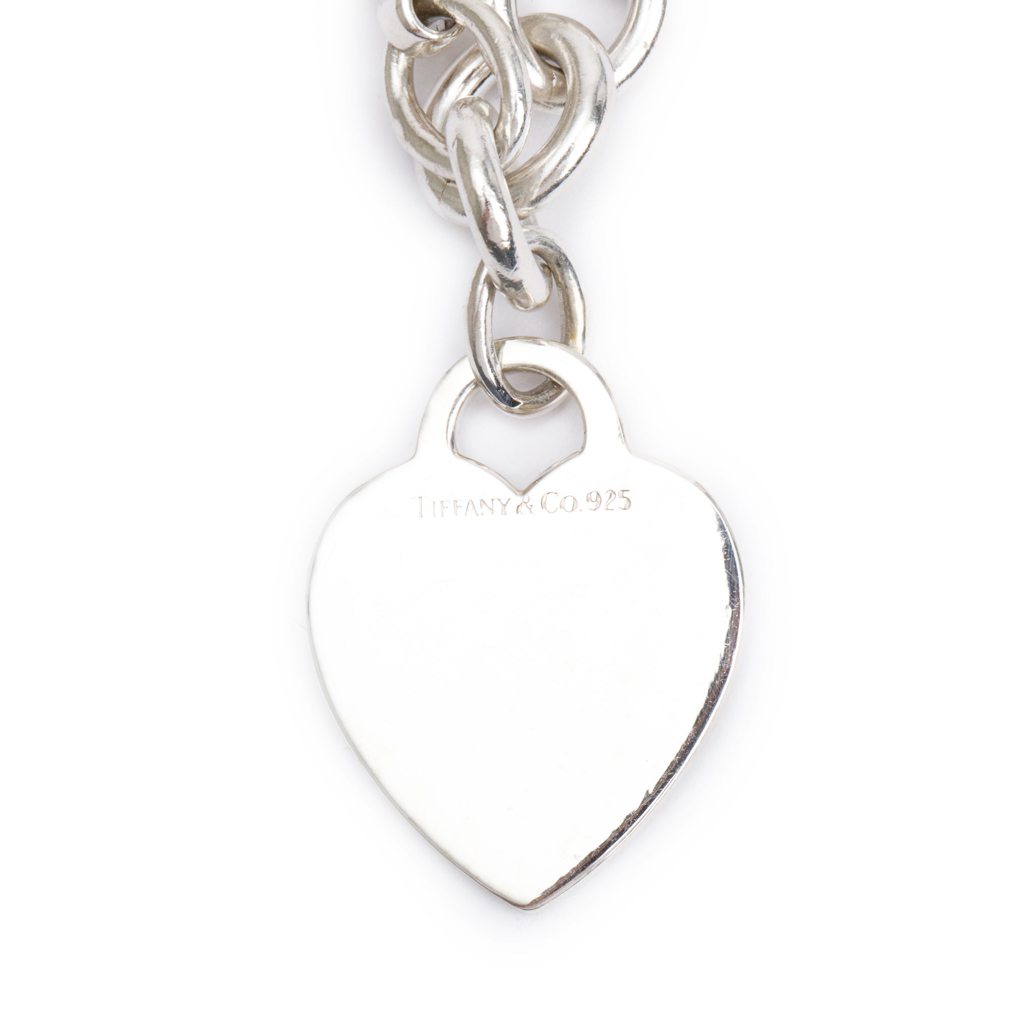 Tiffany & Co. Sterling Silver Heart Tag Charm Bracelet