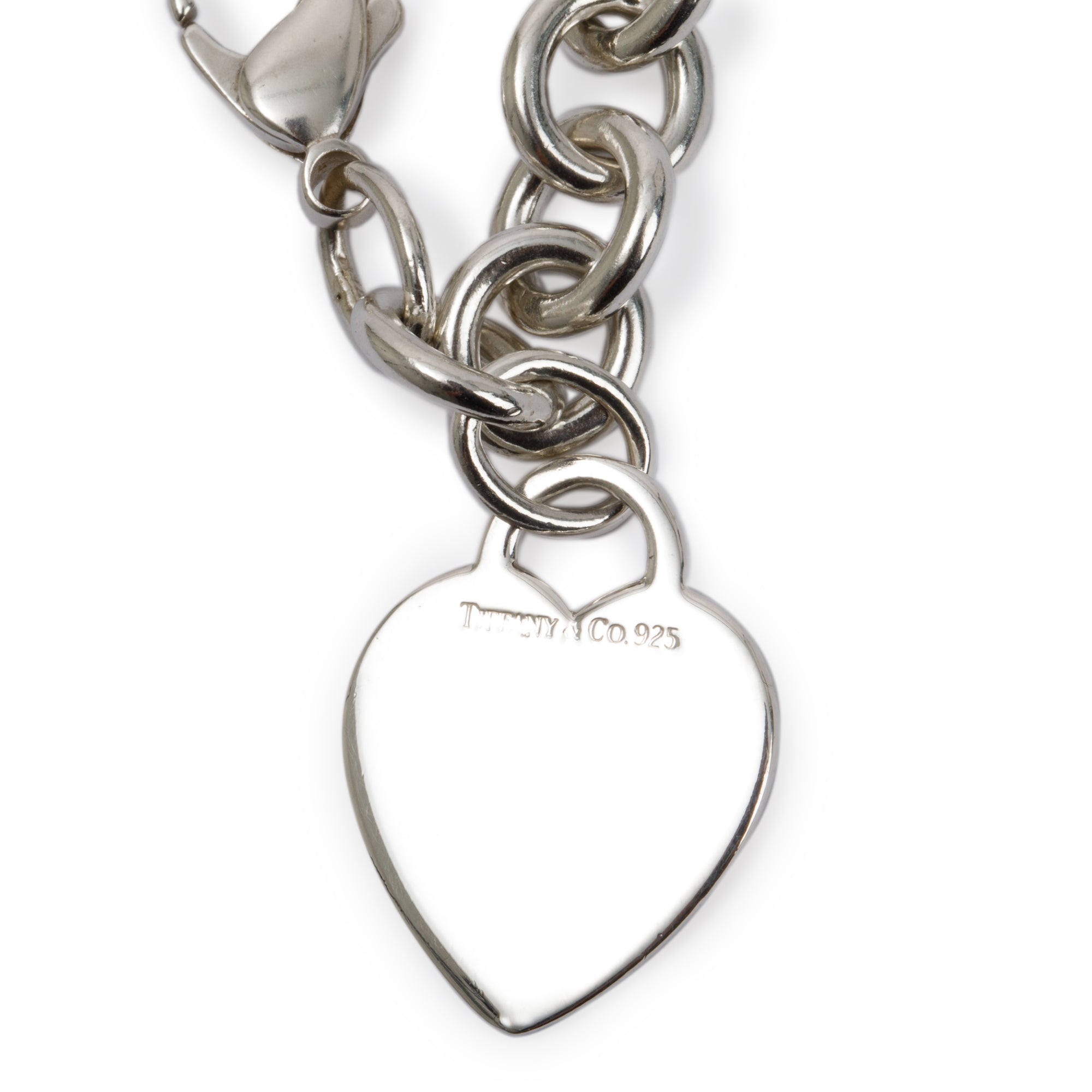 Tiffany & Co. Sterling Silver Heart Tag Charm Bracelet