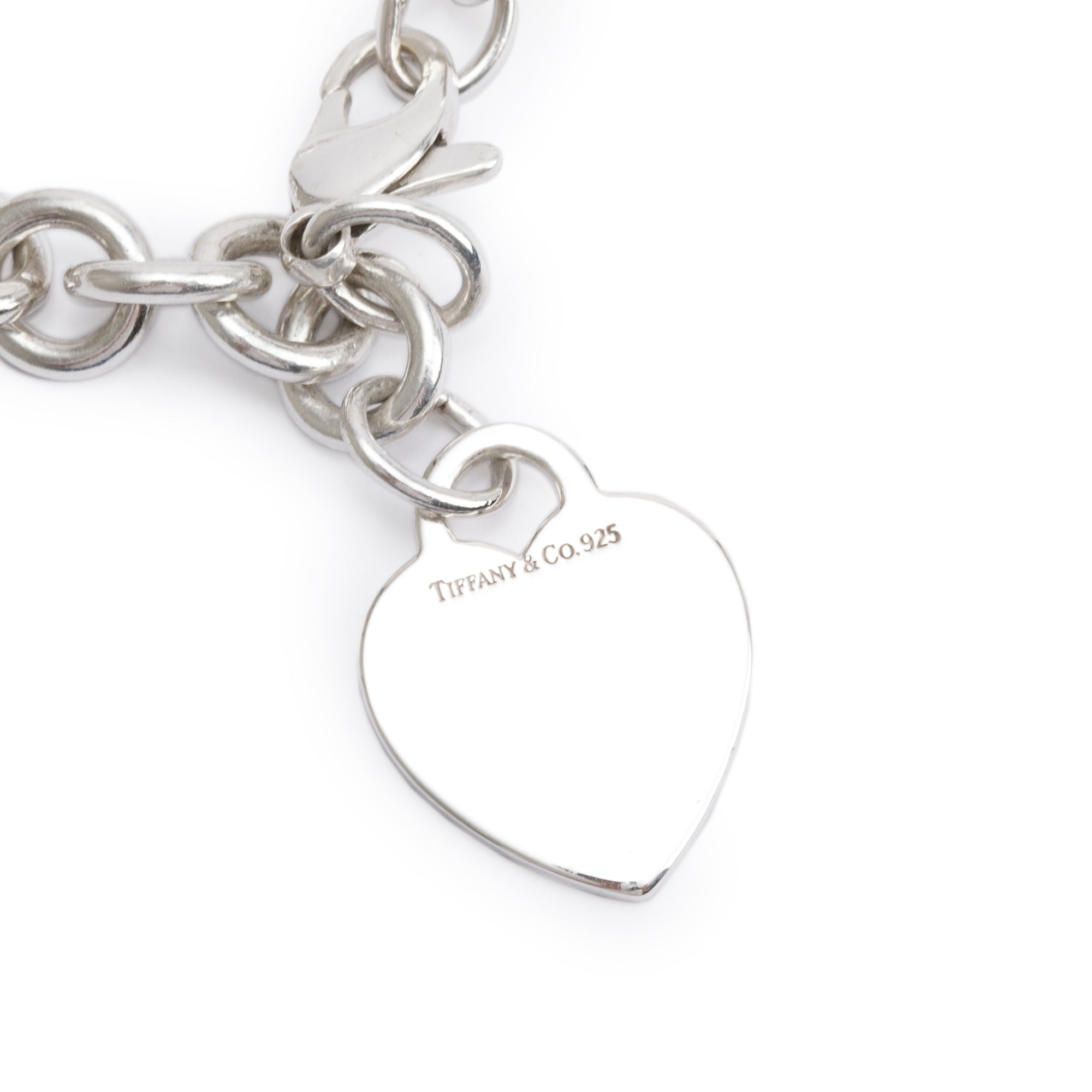 Tiffany & Co. Sterling Silver Heart Tag Charm Bracelet