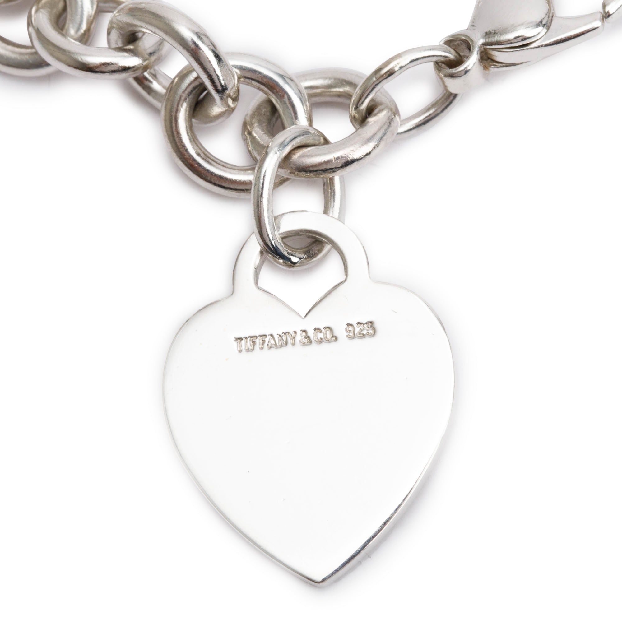 Tiffany & Co. Sterling Silver Heart Tag Charm Bracelet