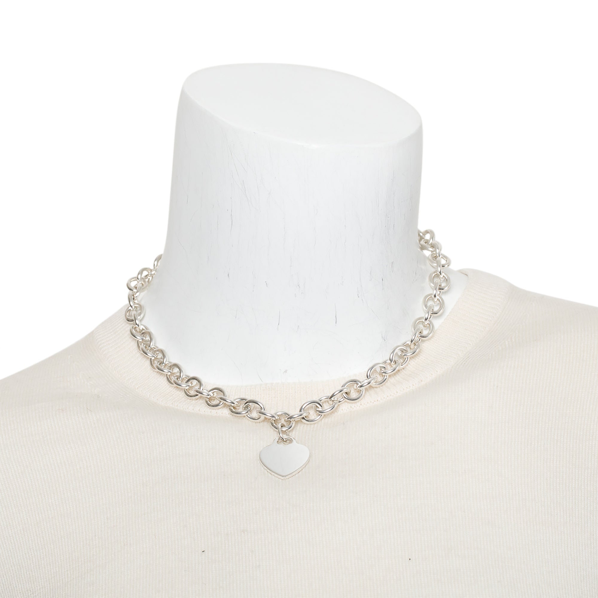 Tiffany & Co. Sterling Silver Heart Tag Necklace