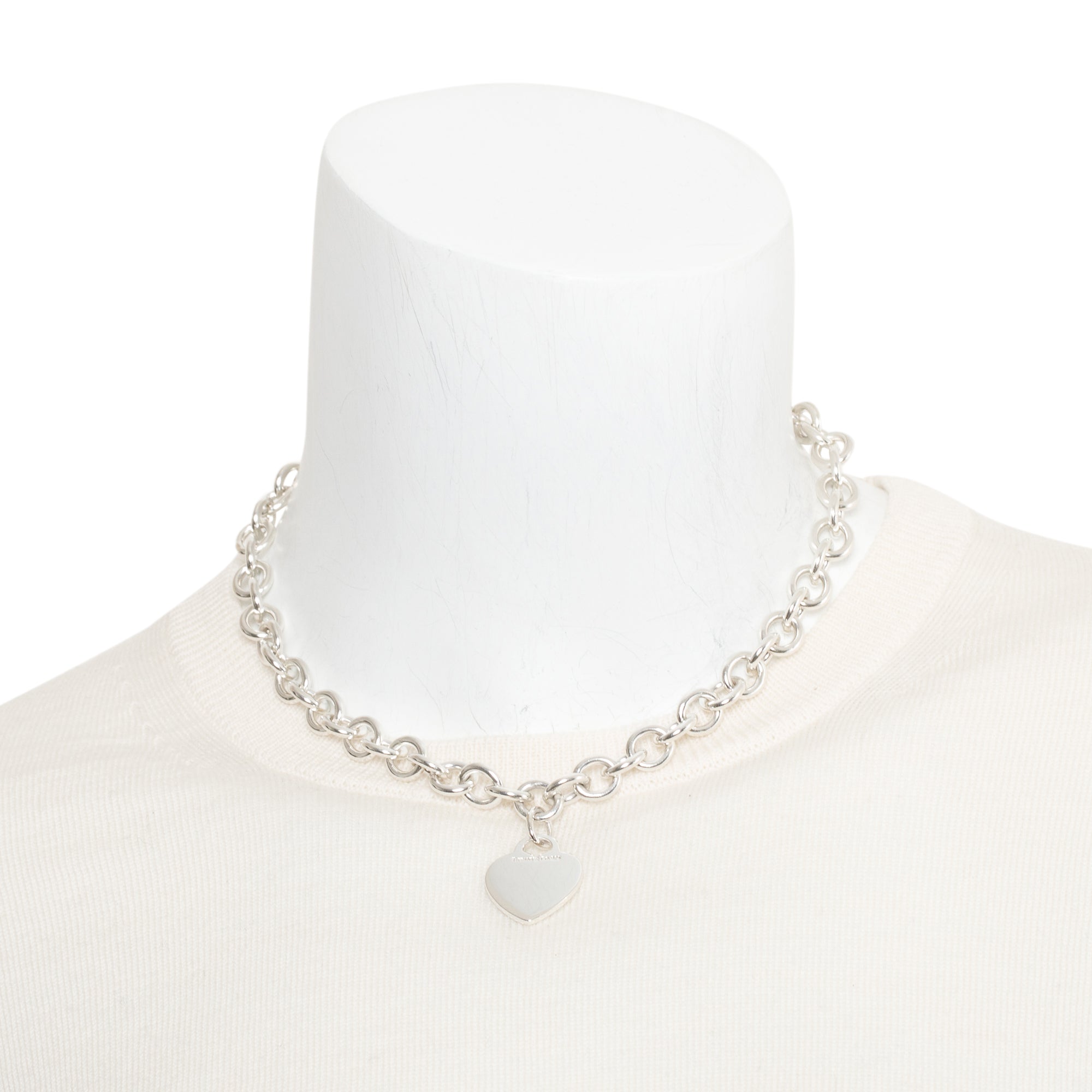 Tiffany & Co. Sterling Silver Heart Tag Necklace