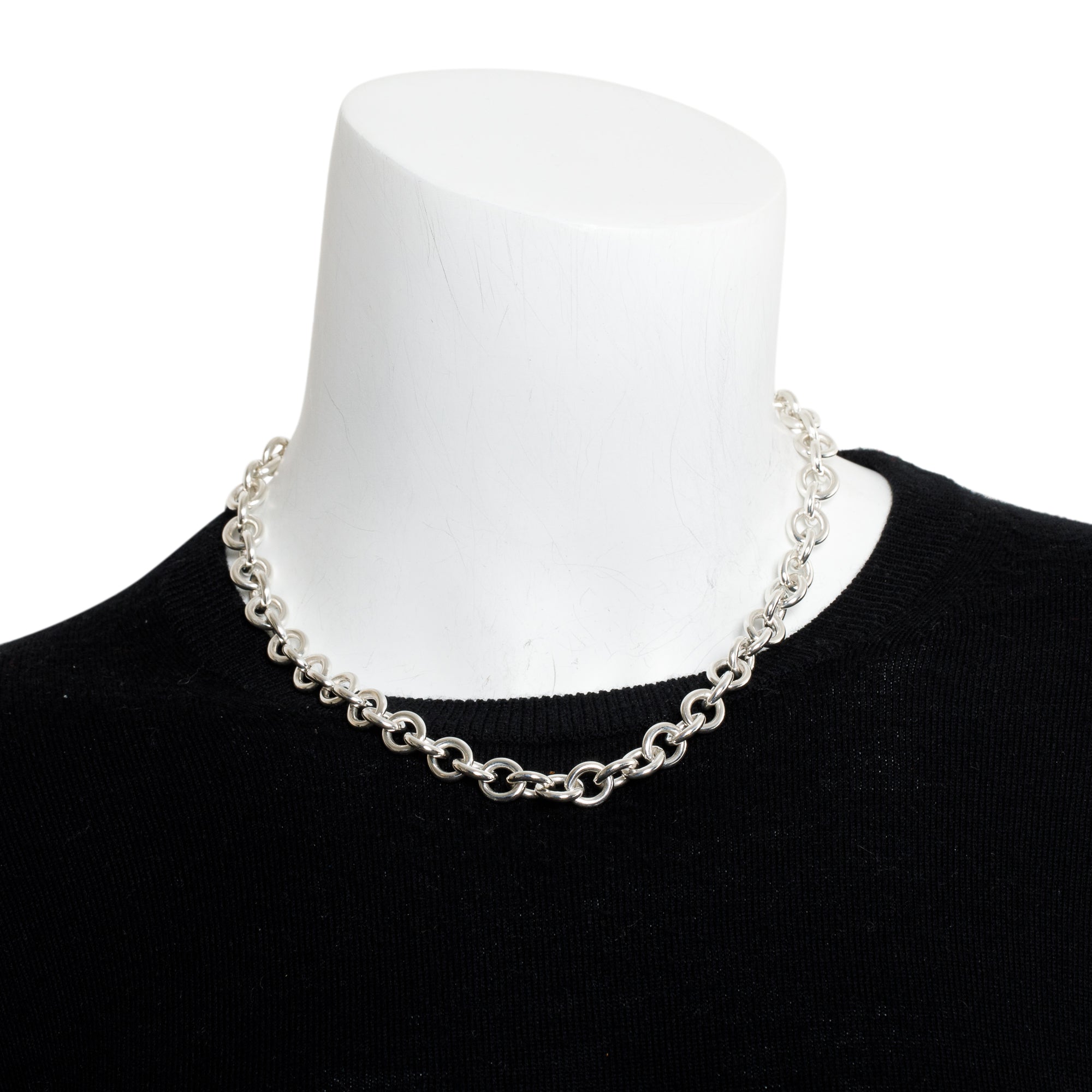 Tiffany & Co. Sterling Silver Heart Tag Necklace with Toggle Clasp