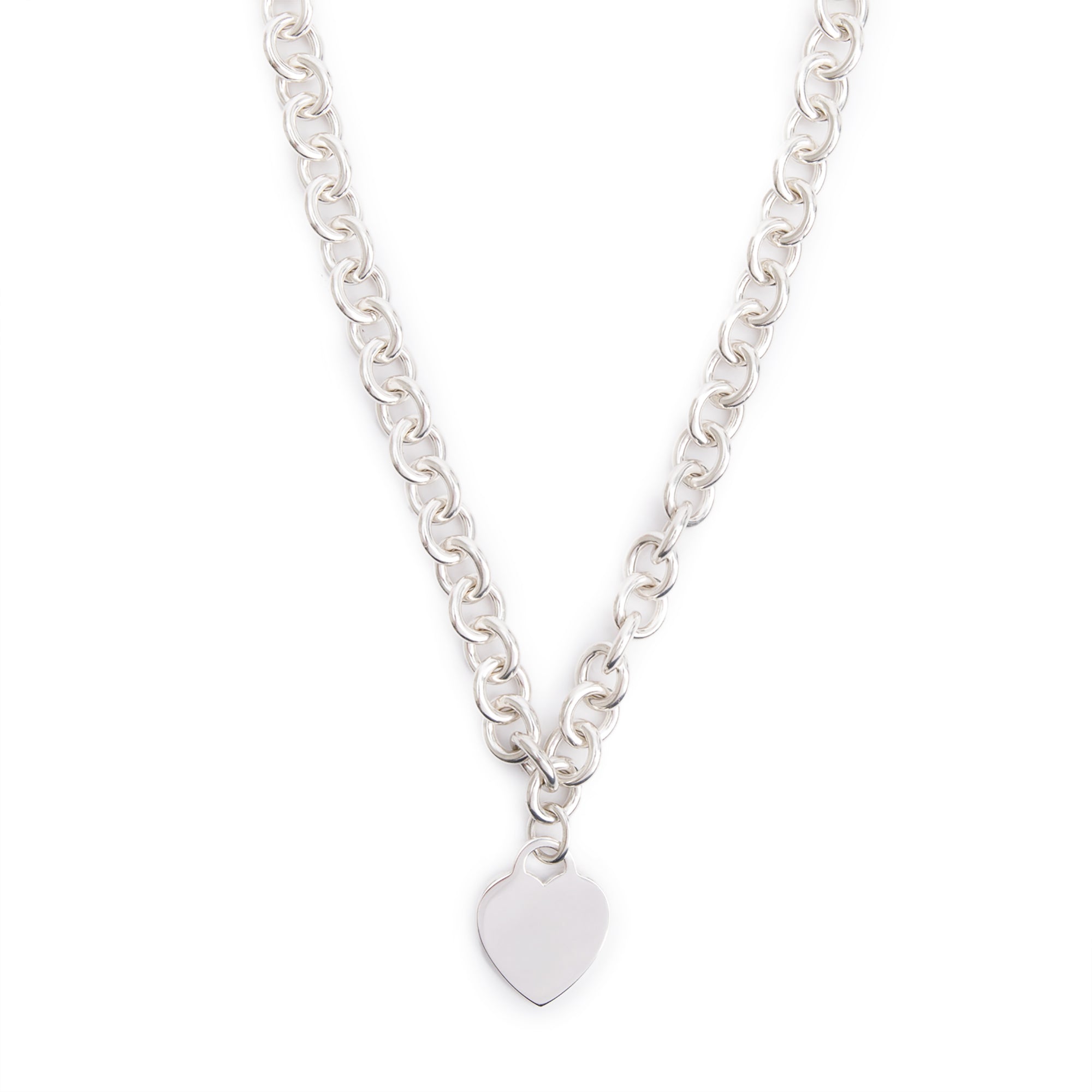 Tiffany & Co. Sterling Silver Heart Tag Necklace