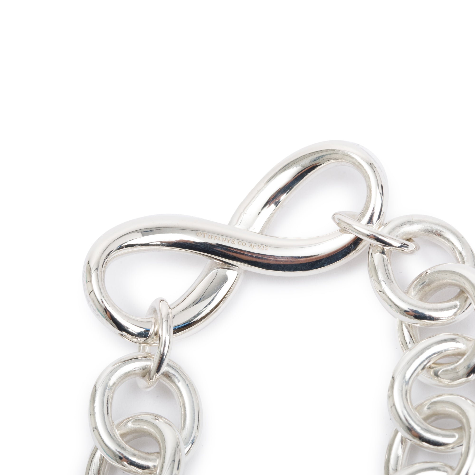 Tiffany & Co. Sterling Silver Infinity Bracelet w/ Box