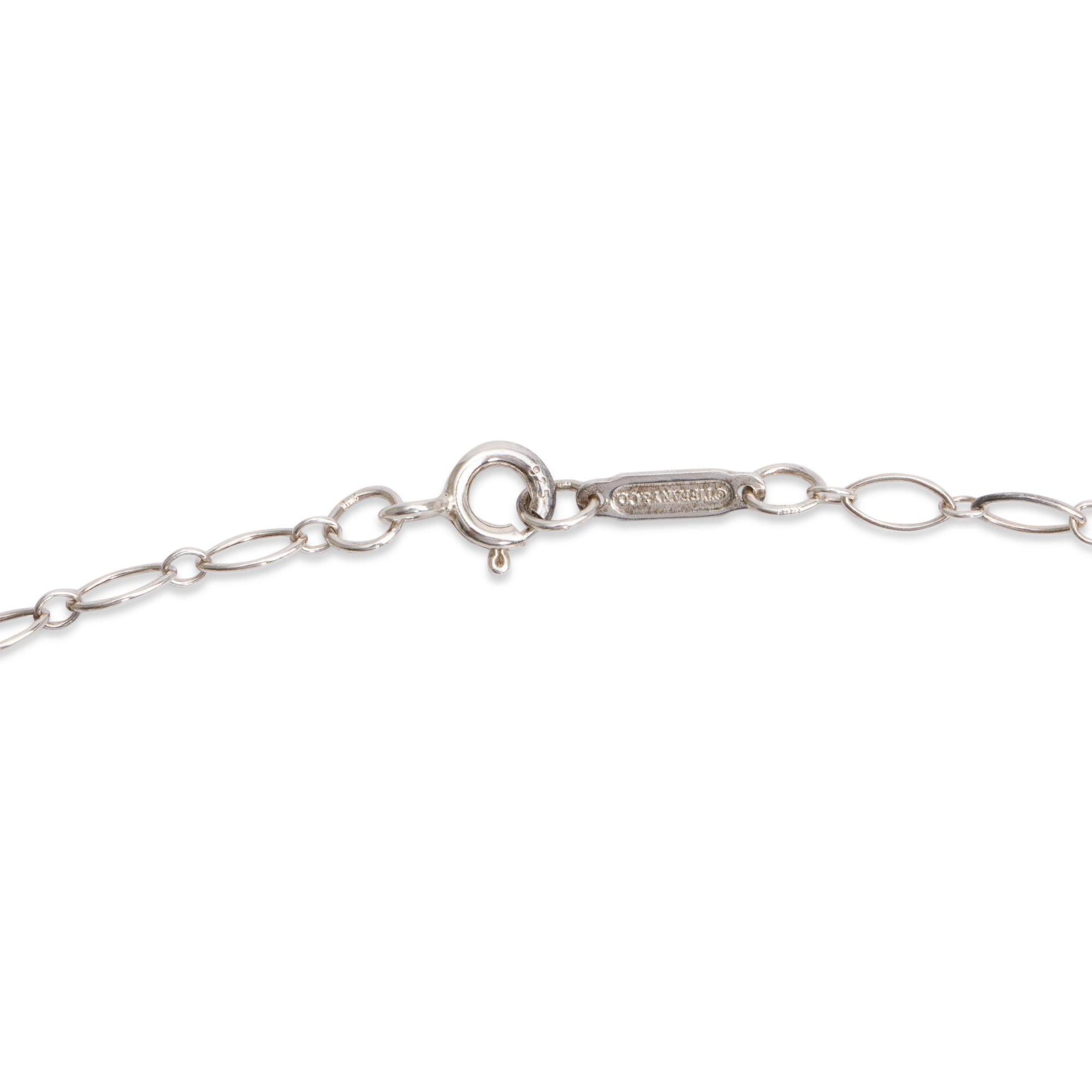 Tiffany & Co. Sterling Silver Large Love Knot Key Pendant Necklace