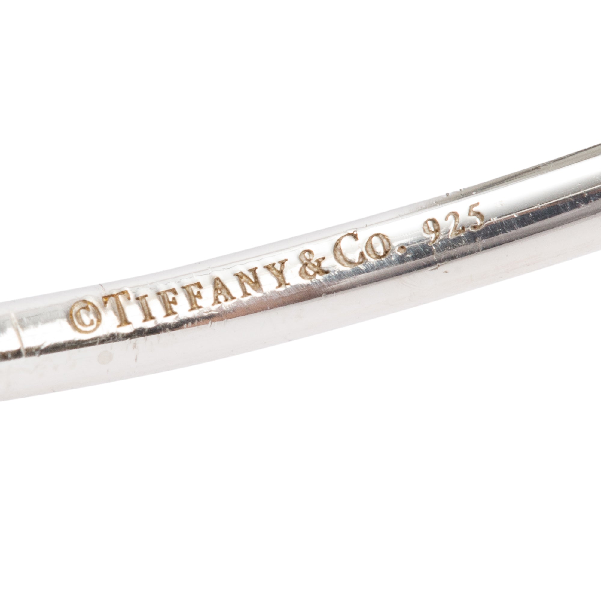 Tiffany & Co. Sterling Silver Large Narrow Hoop Earrings w/ Box