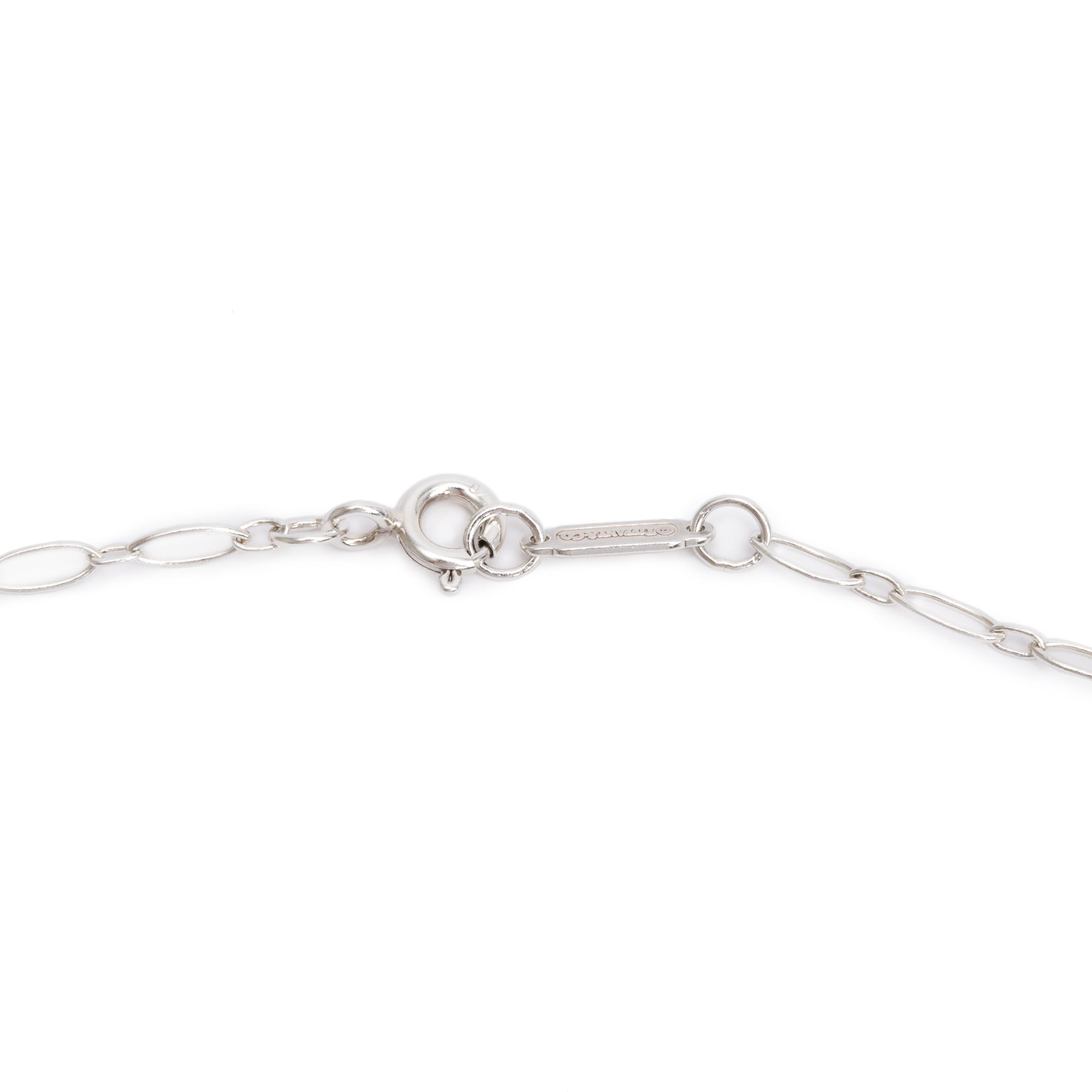 Tiffany & Co. Sterling Silver Large Oval Key Pendant Necklace