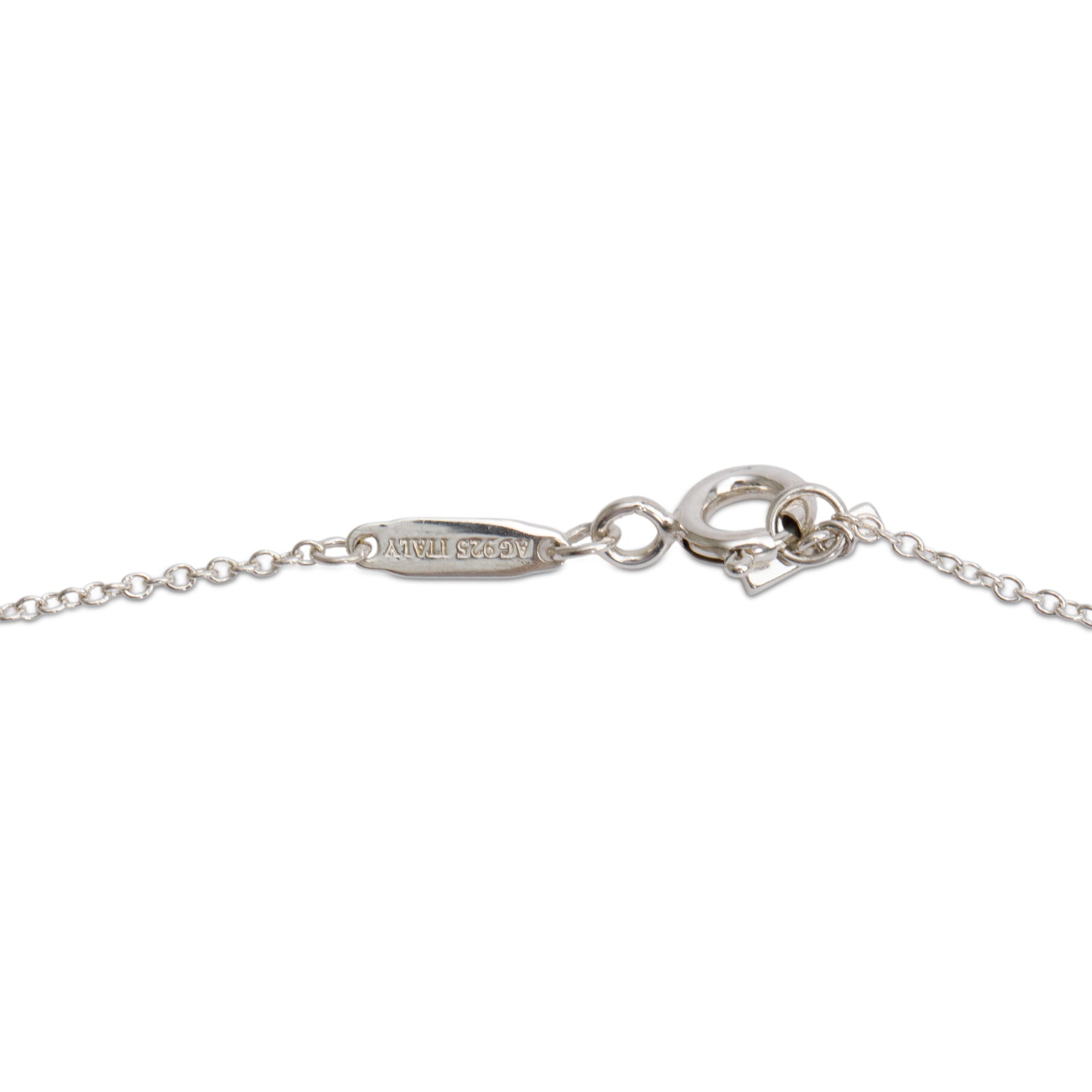 Tiffany & Co. Sterling Silver Large T Smile Pendant Necklace