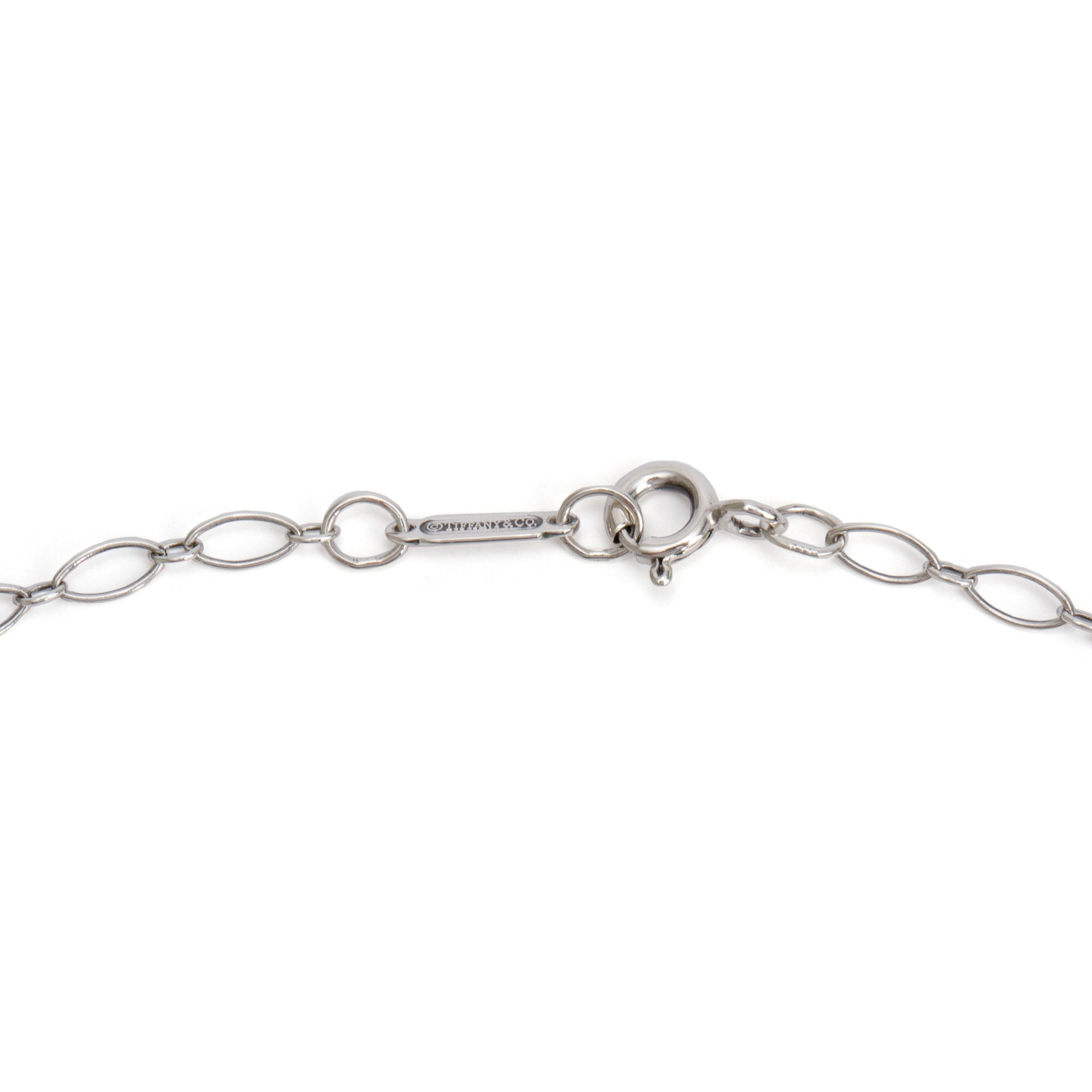 Tiffany & Co. Sterling Silver Large Trefoil Key Pendant Necklace