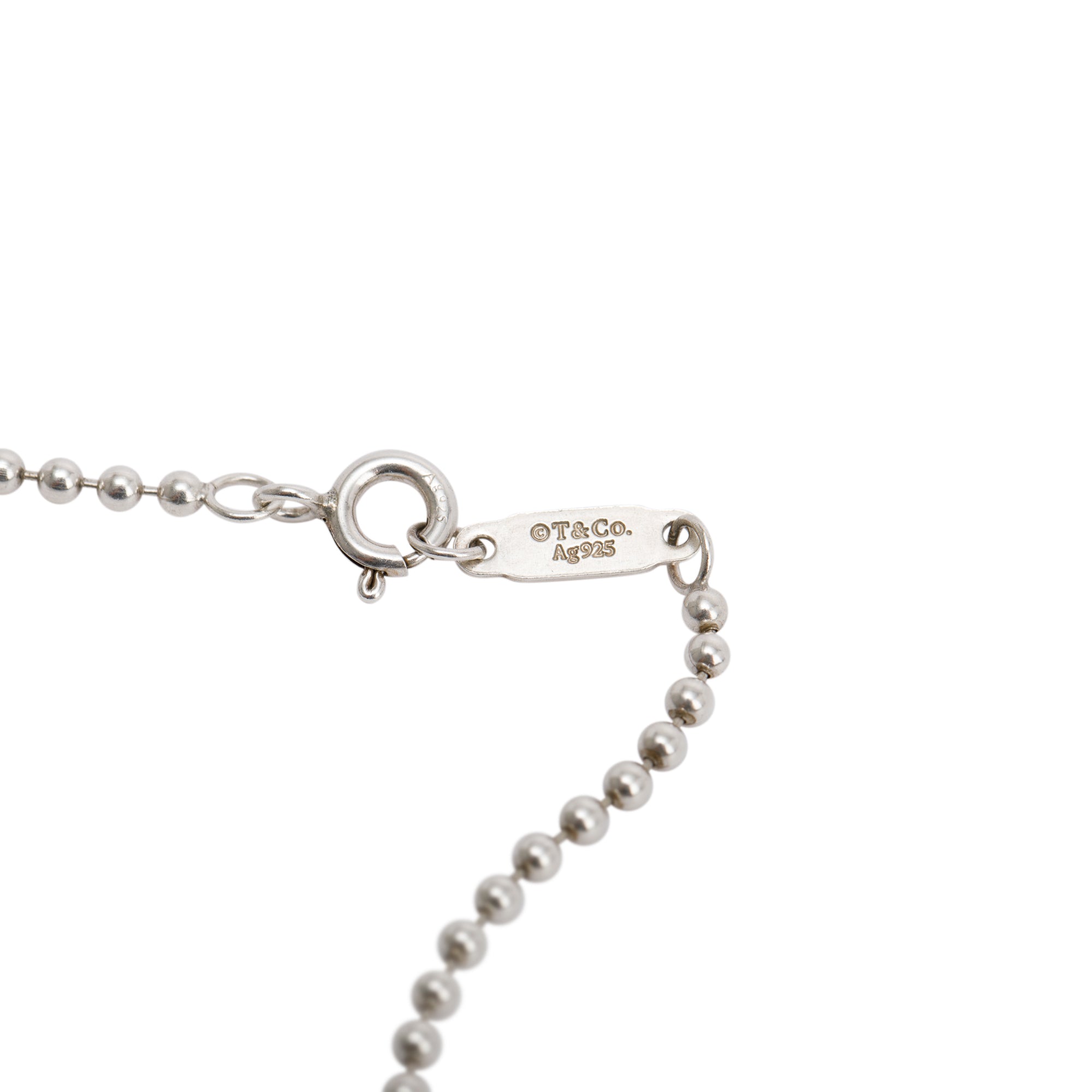 Tiffany & Co. Sterling Silver Makers Keyhole Pendant Necklace