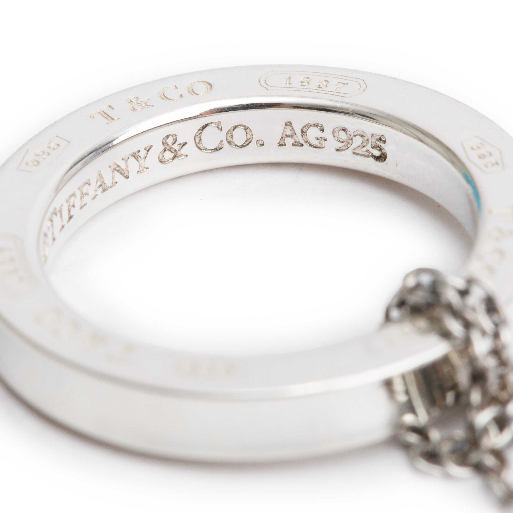 Tiffany & Co. Sterling Silver Medium 1837 Circle Pendant Necklace