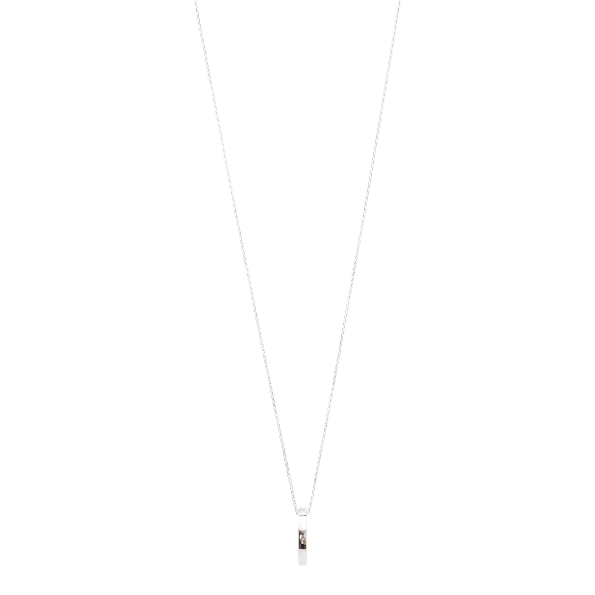 Tiffany & Co. Sterling Silver Medium 1837 Circle Pendant Necklace