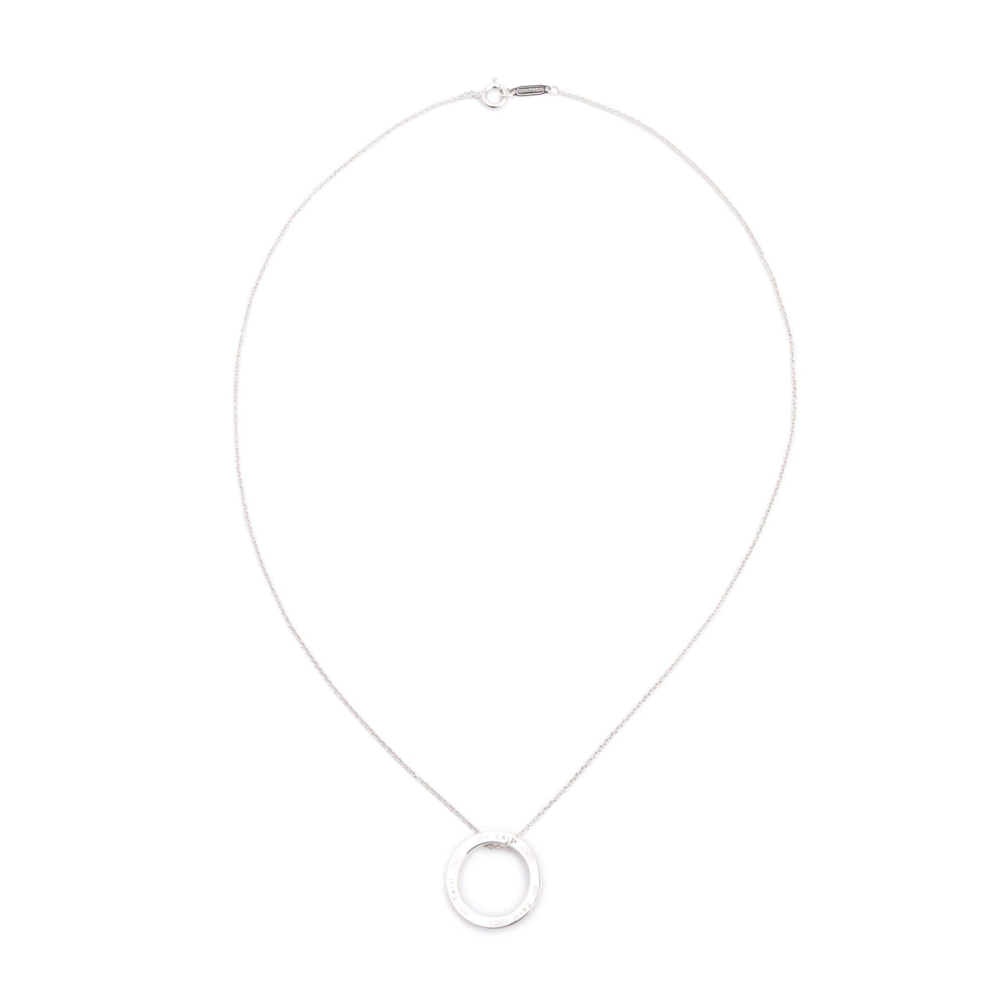 Tiffany & Co. Sterling Silver Medium 1837 Circle Pendant Necklace