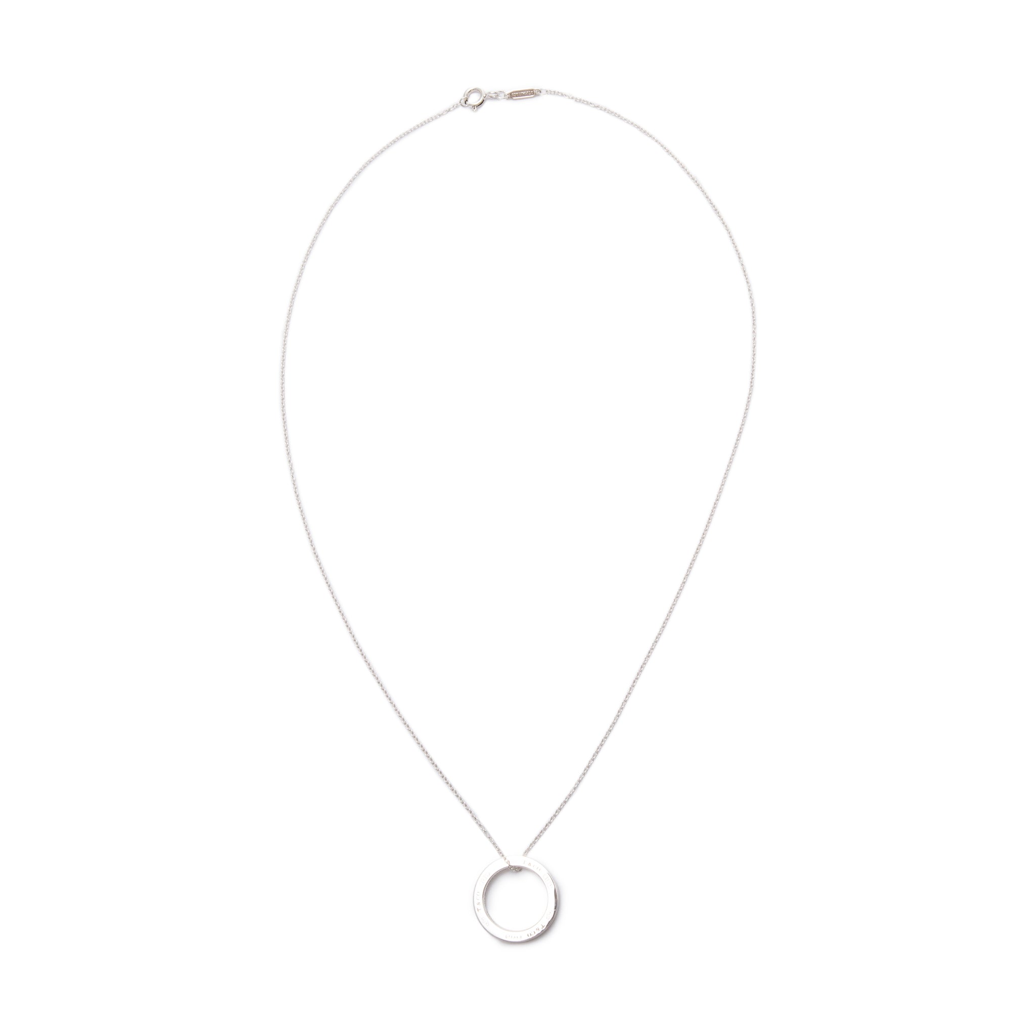 Tiffany & Co. Sterling Silver Medium 1837 Circle Pendant Necklace