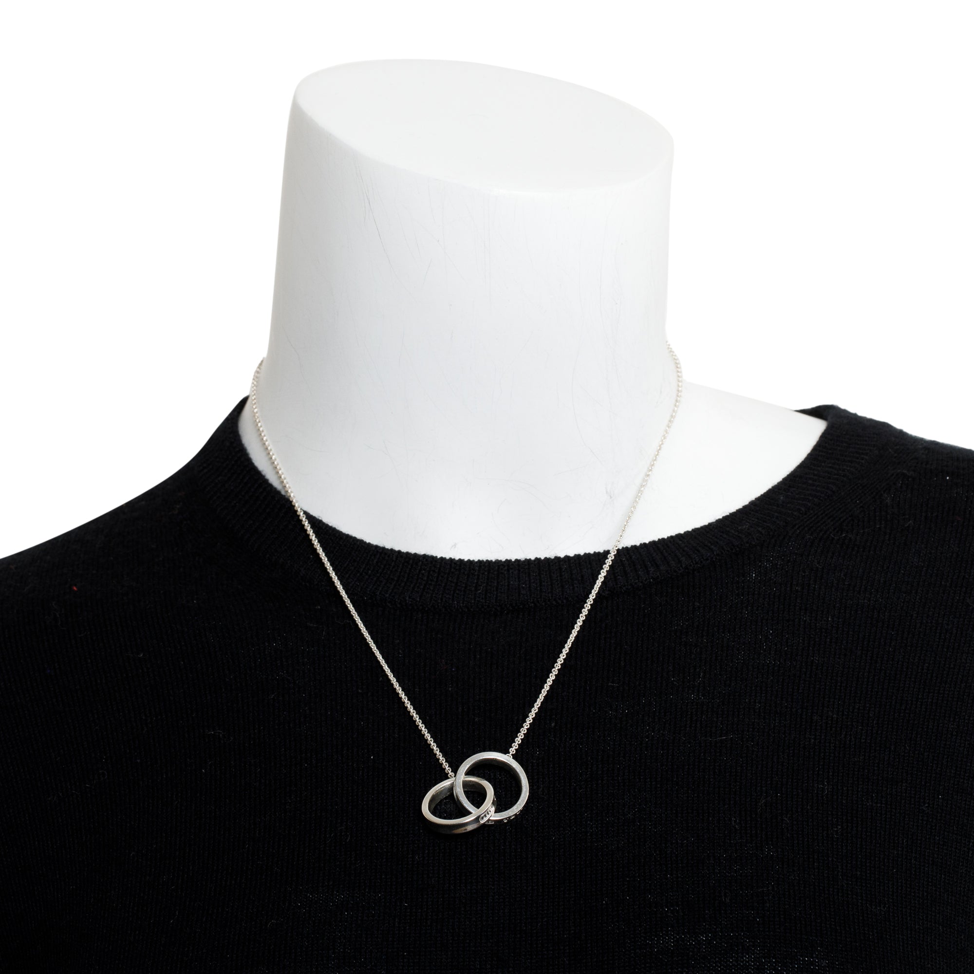 Tiffany & Co. Sterling Silver Medium 1837 Interlocking Circles Pendant Necklace