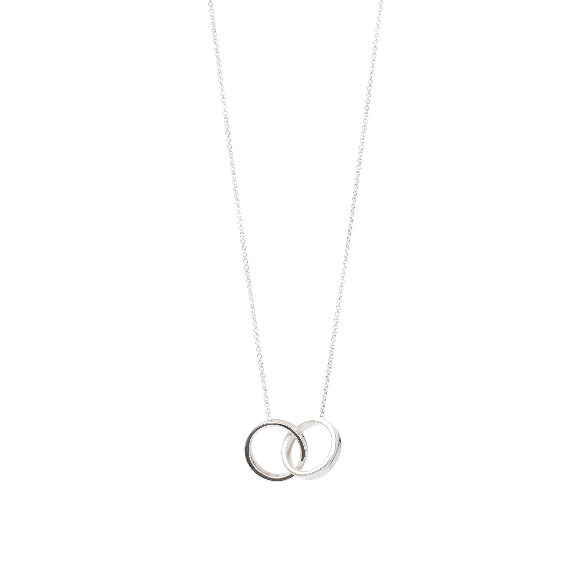 Tiffany & Co. Sterling Silver Medium 1837 Interlocking Circles Pendant Necklace