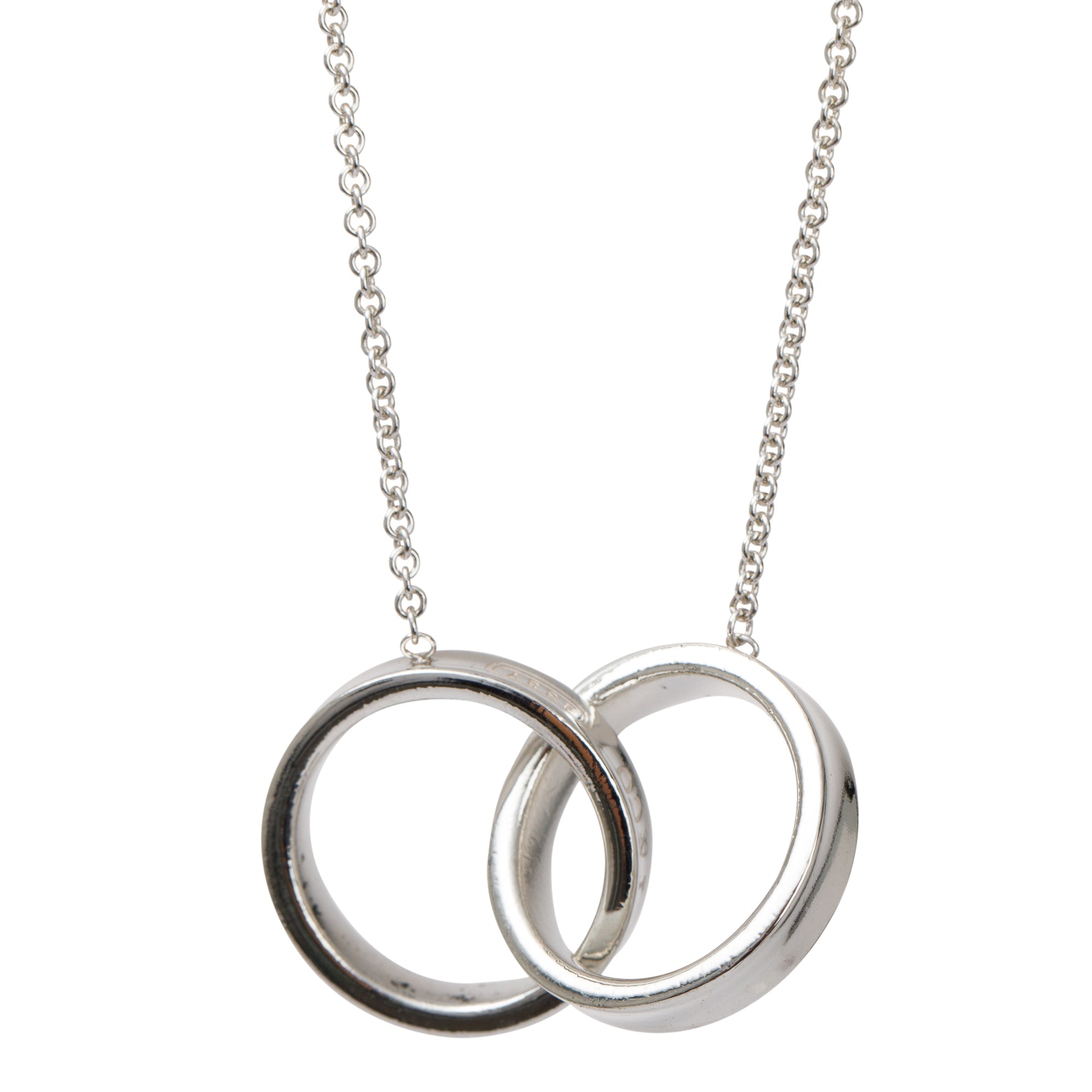 Tiffany & Co. Sterling Silver Medium 1837 Interlocking Circles Pendant Necklace