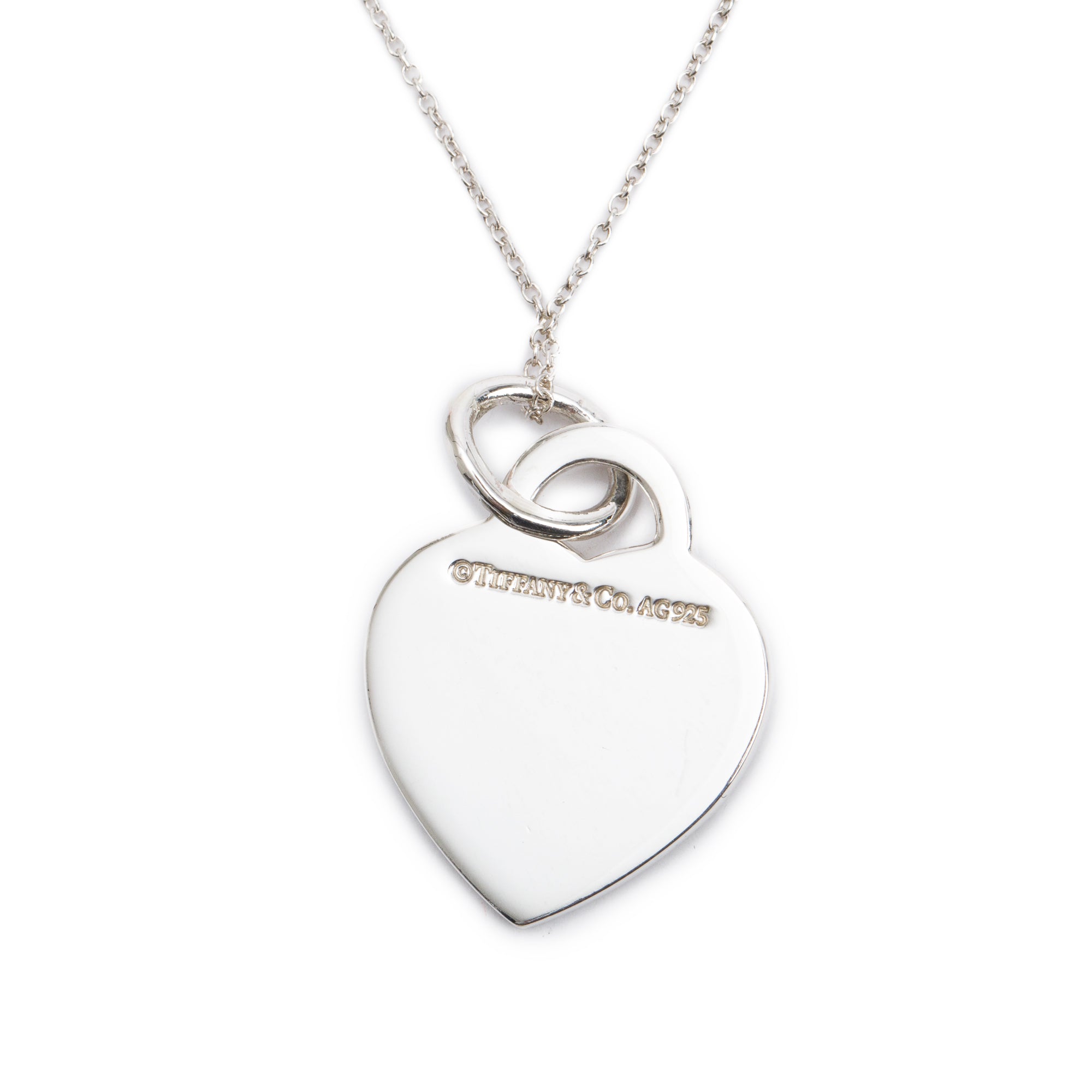 Tiffany & Co. Sterling Silver Medium Notes Heart Tag Pendant Necklace