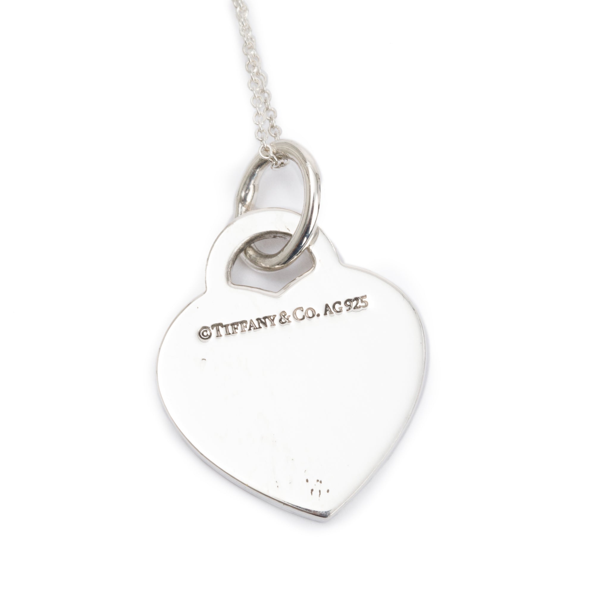 Tiffany & Co. Sterling Silver Medium Notes Heart Tag Pendant Necklace
