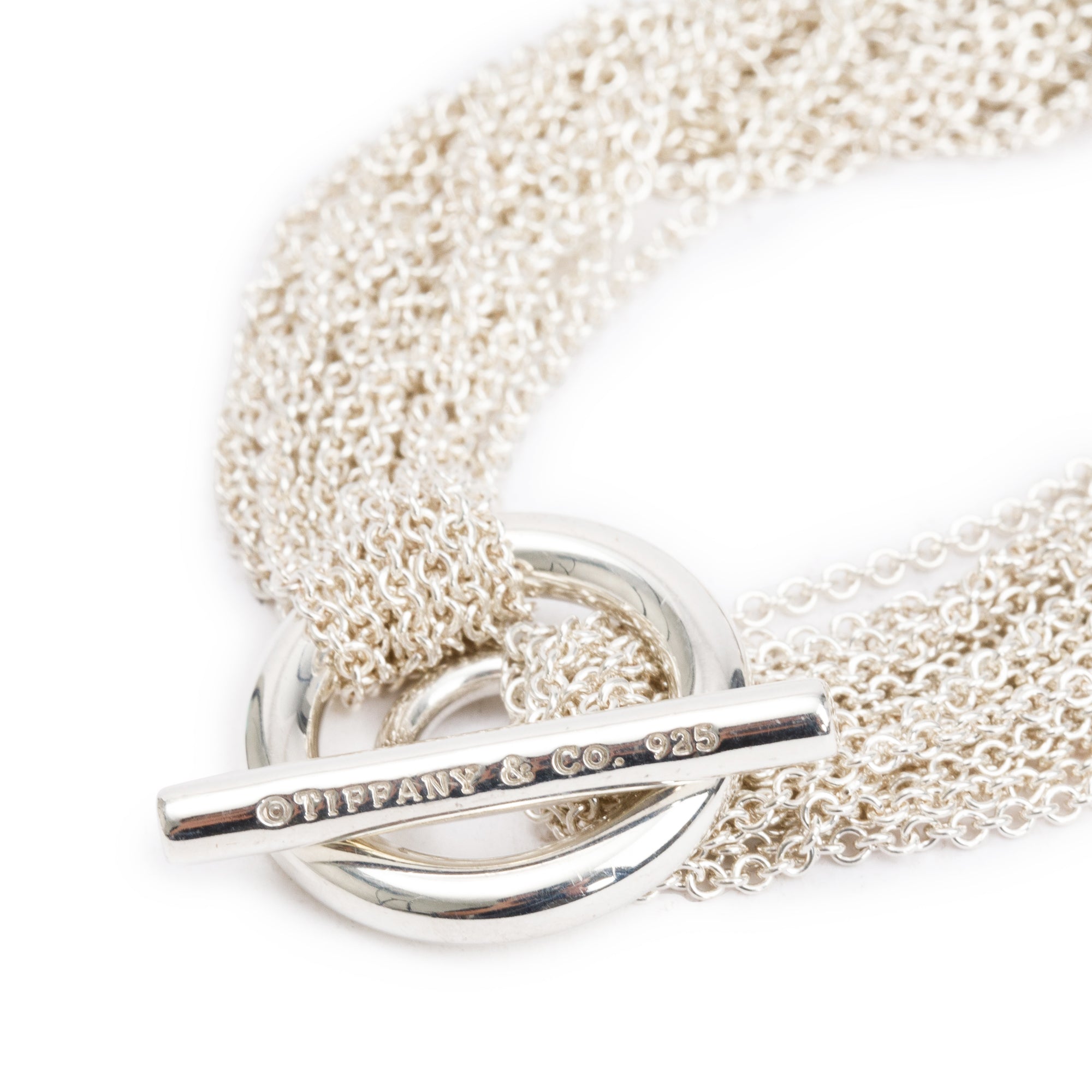 Tiffany & Co. Sterling Silver Mesh Circle Multistrand Bracelet