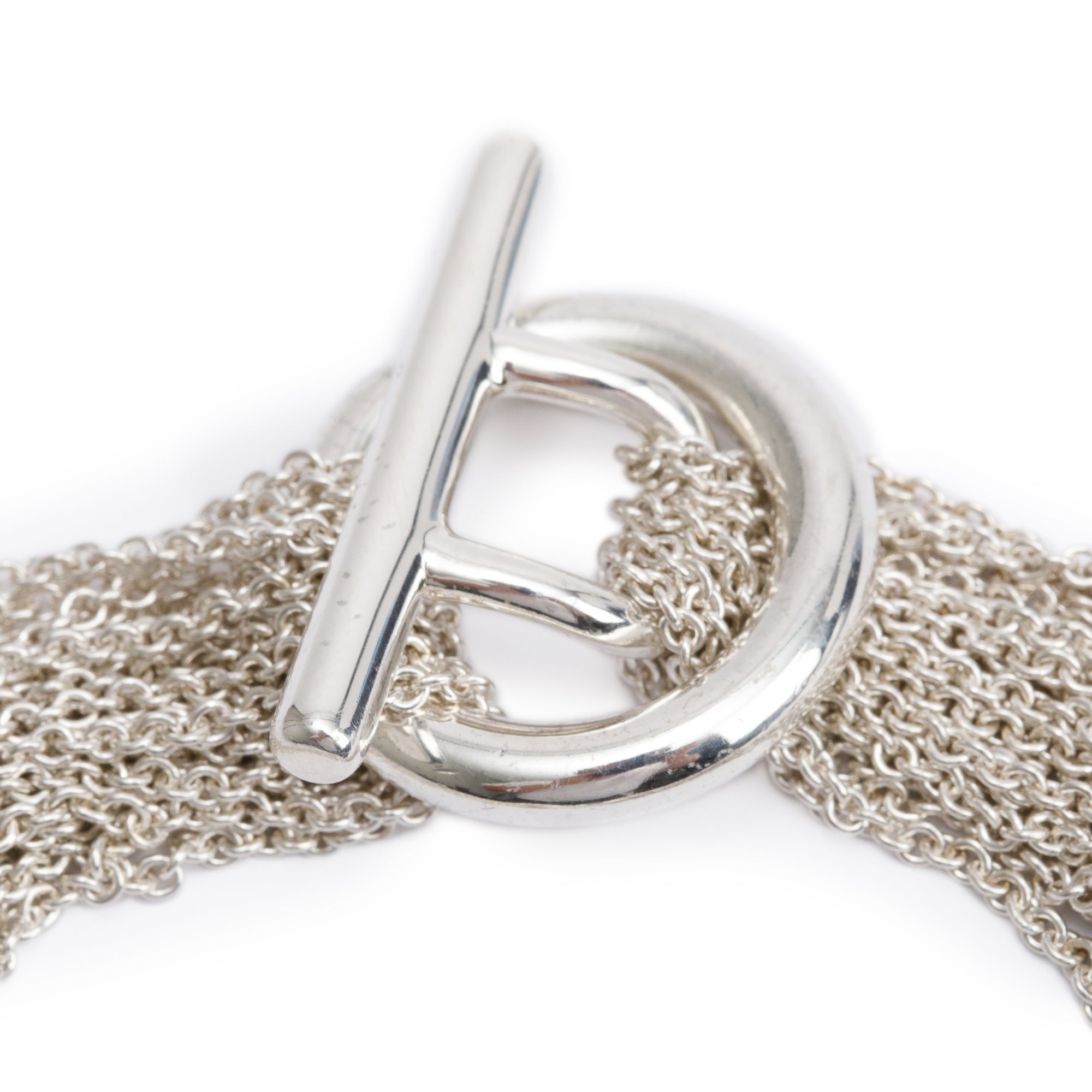 Tiffany & Co. Sterling Silver Mesh Heart Multistrand Toggle Bracelet
