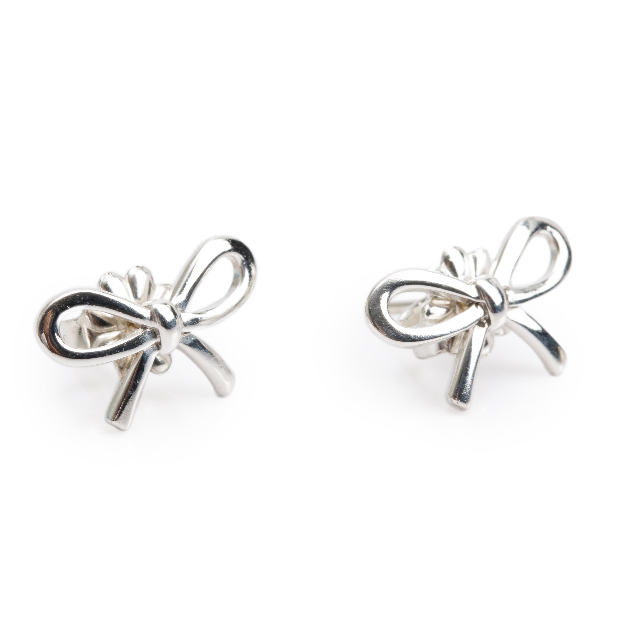 Tiffany & Co. Sterling Silver Mini Bow Earrings
