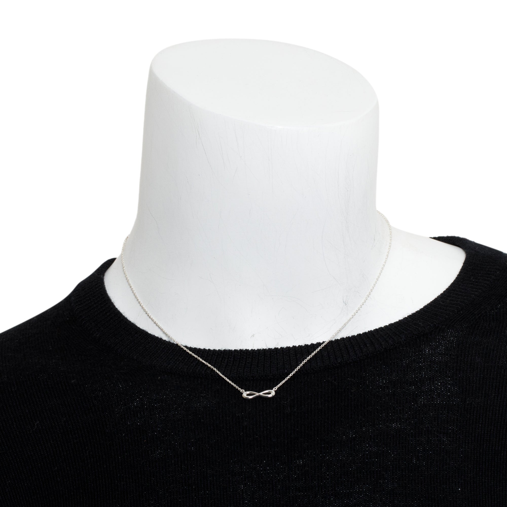 Tiffany & Co. Sterling Silver Mini Infinity Pendant Necklace
