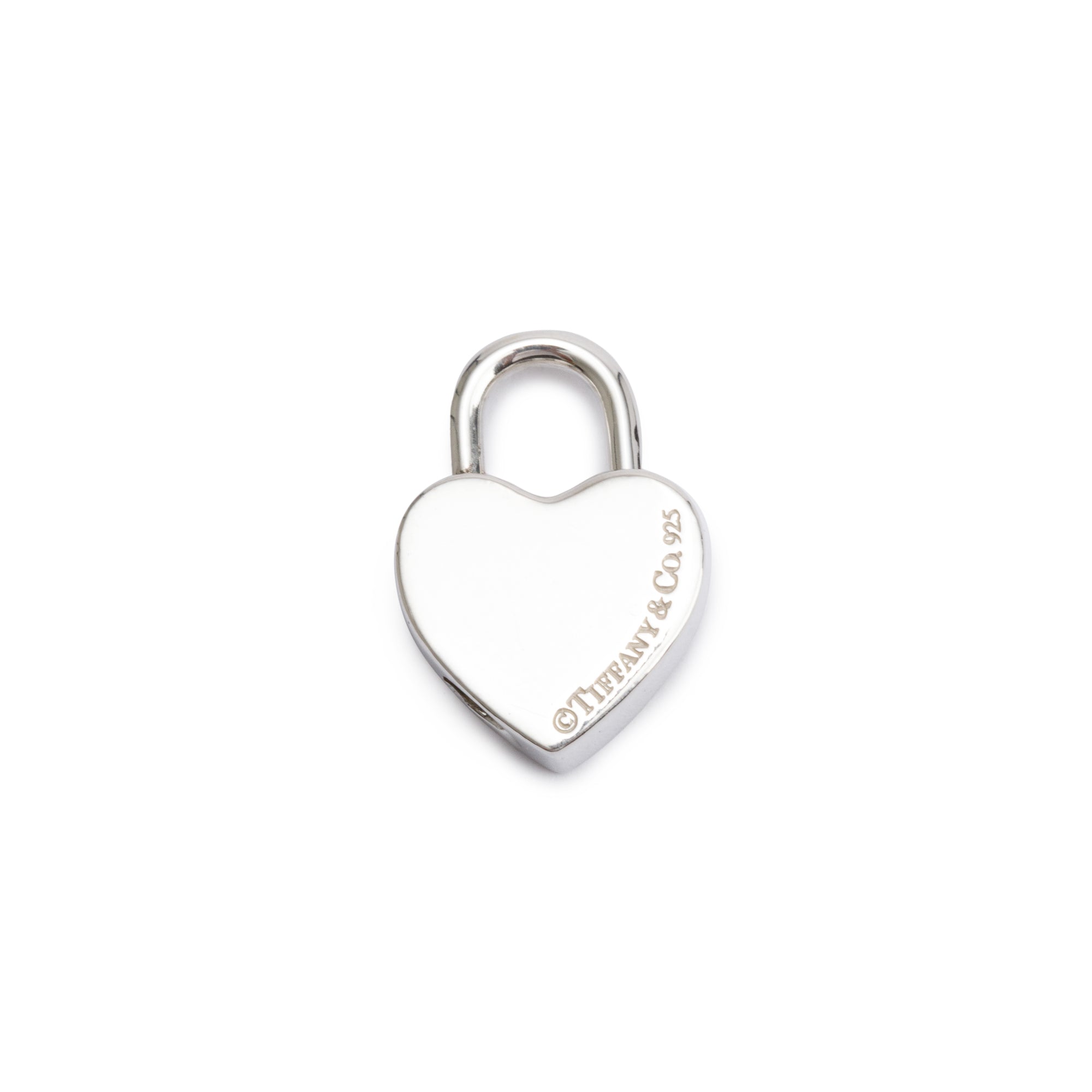 Tiffany & Co. Sterling Silver 'Mom' Heart Lock Charm