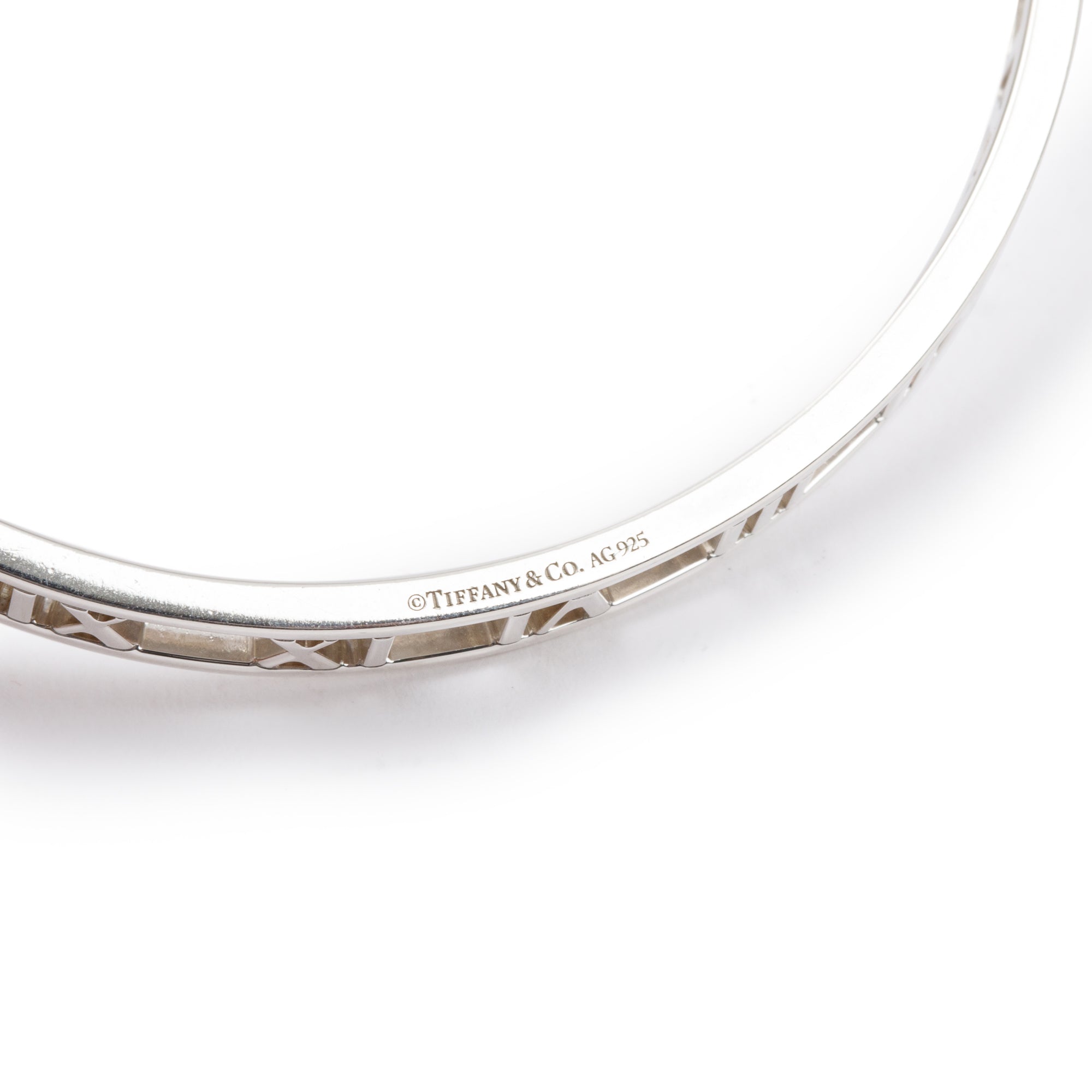 Tiffany & Co. Sterling Silver Narrow Atlas Open Bangle