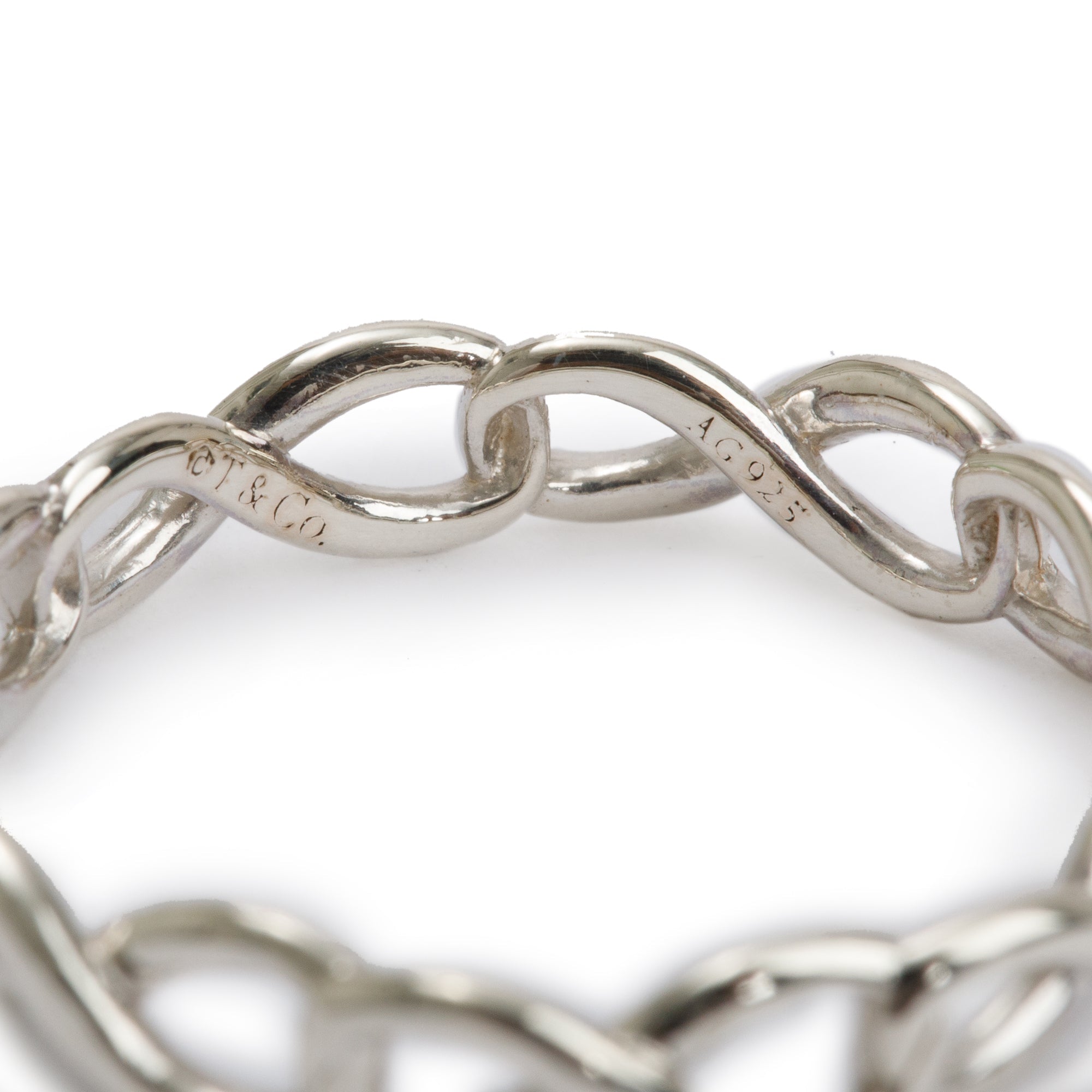 Tiffany & Co. Sterling Silver Narrow Infinity Band Ring, Size 5
