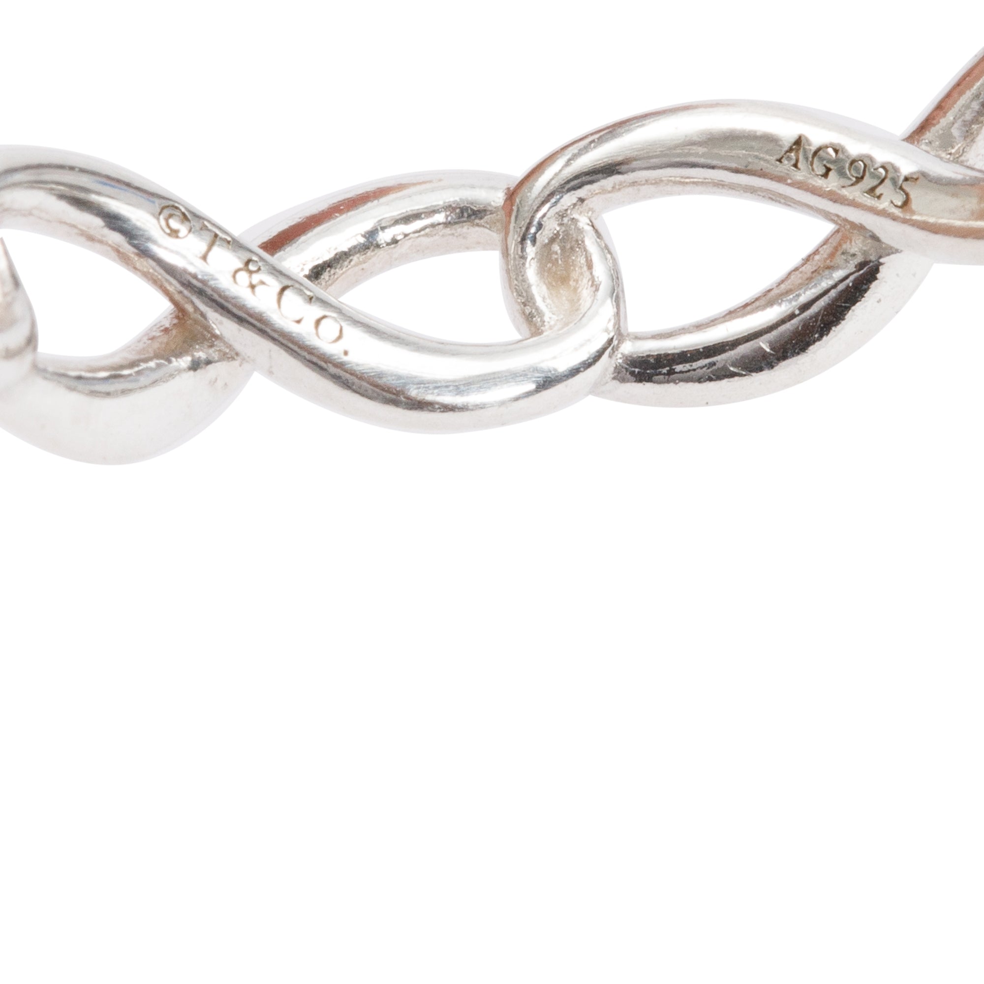 Tiffany & Co. Sterling Silver Narrow Infinity Band Ring, Size 8