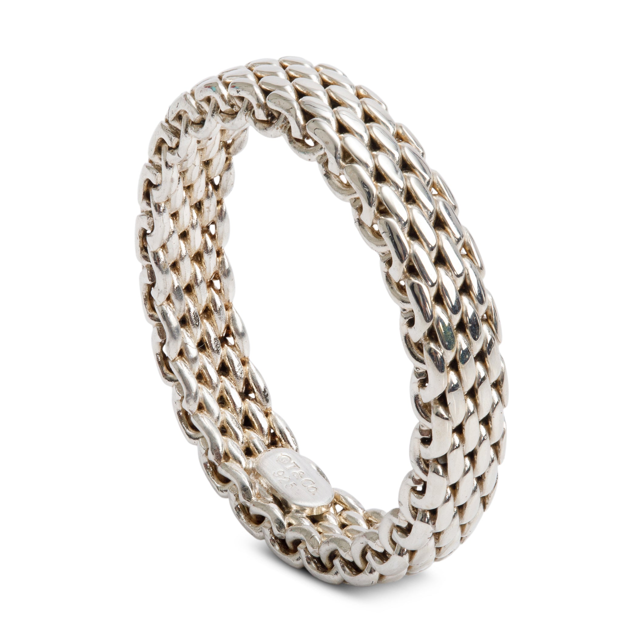 Tiffany & Co. Sterling Silver Narrow Somerset Ring, Size 5.75