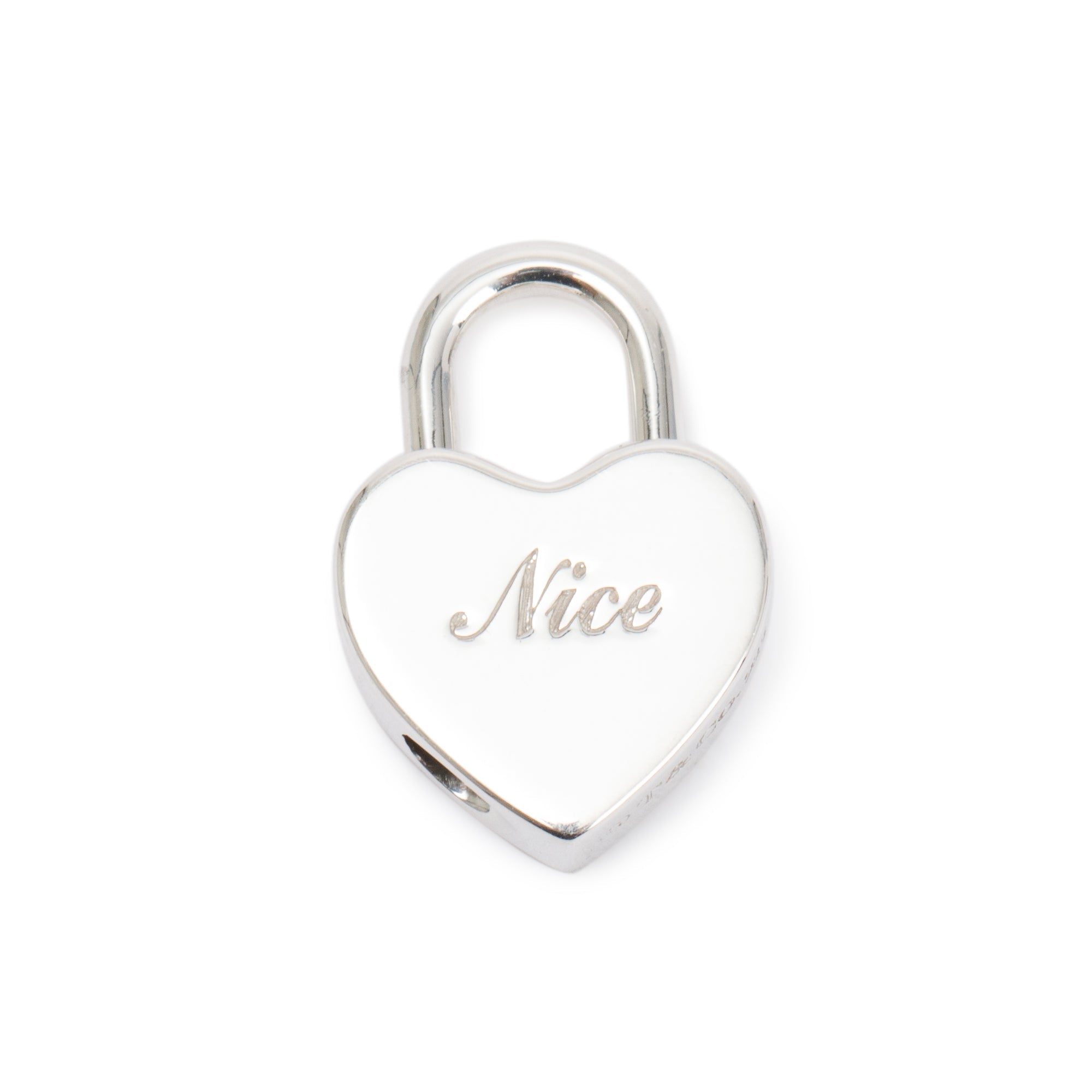 Tiffany & Co. Sterling Silver Naughty & Nice Heart Lock Charm