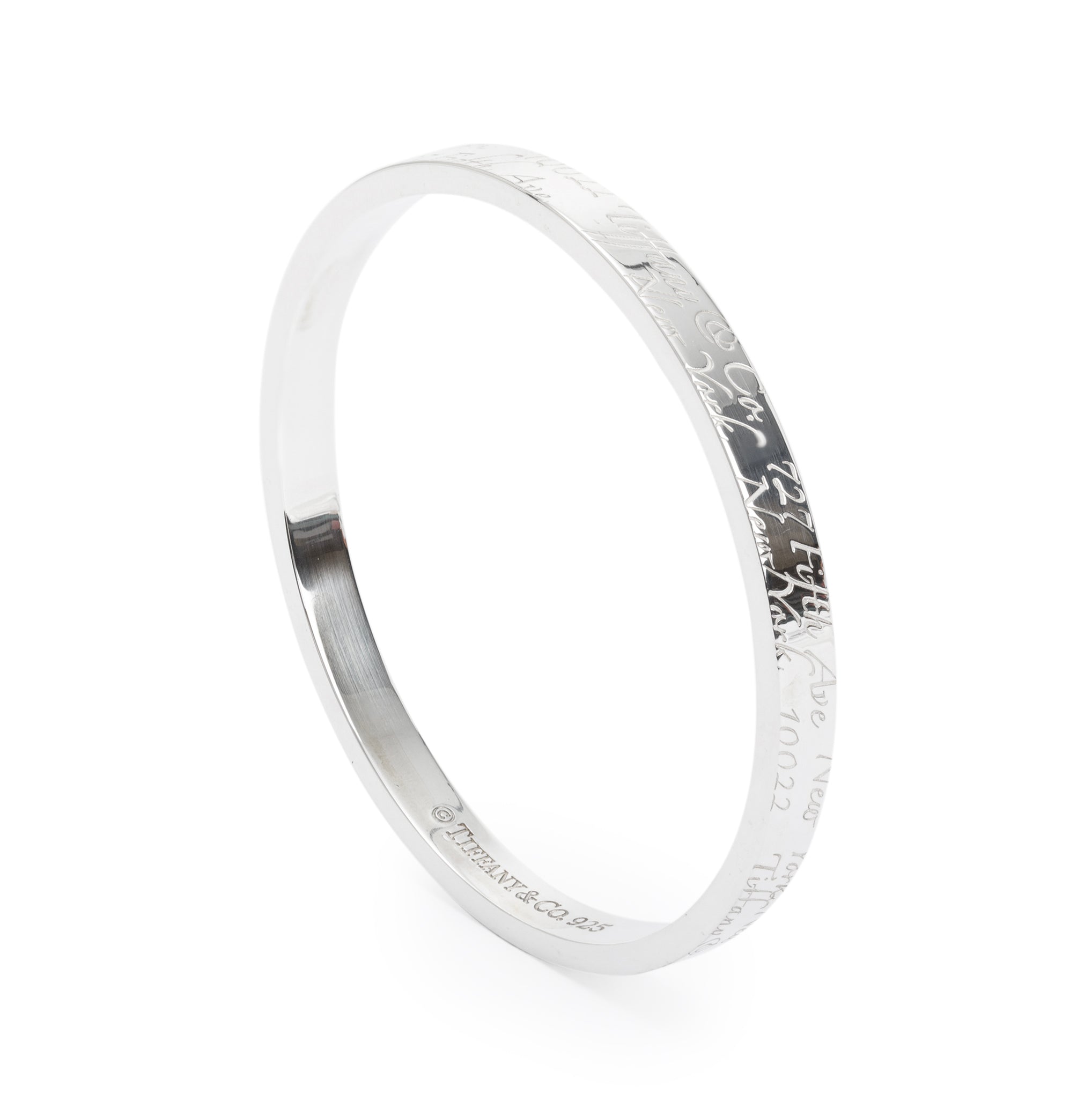 Tiffany & Co. Sterling Silver Notes Bangle Bracelet