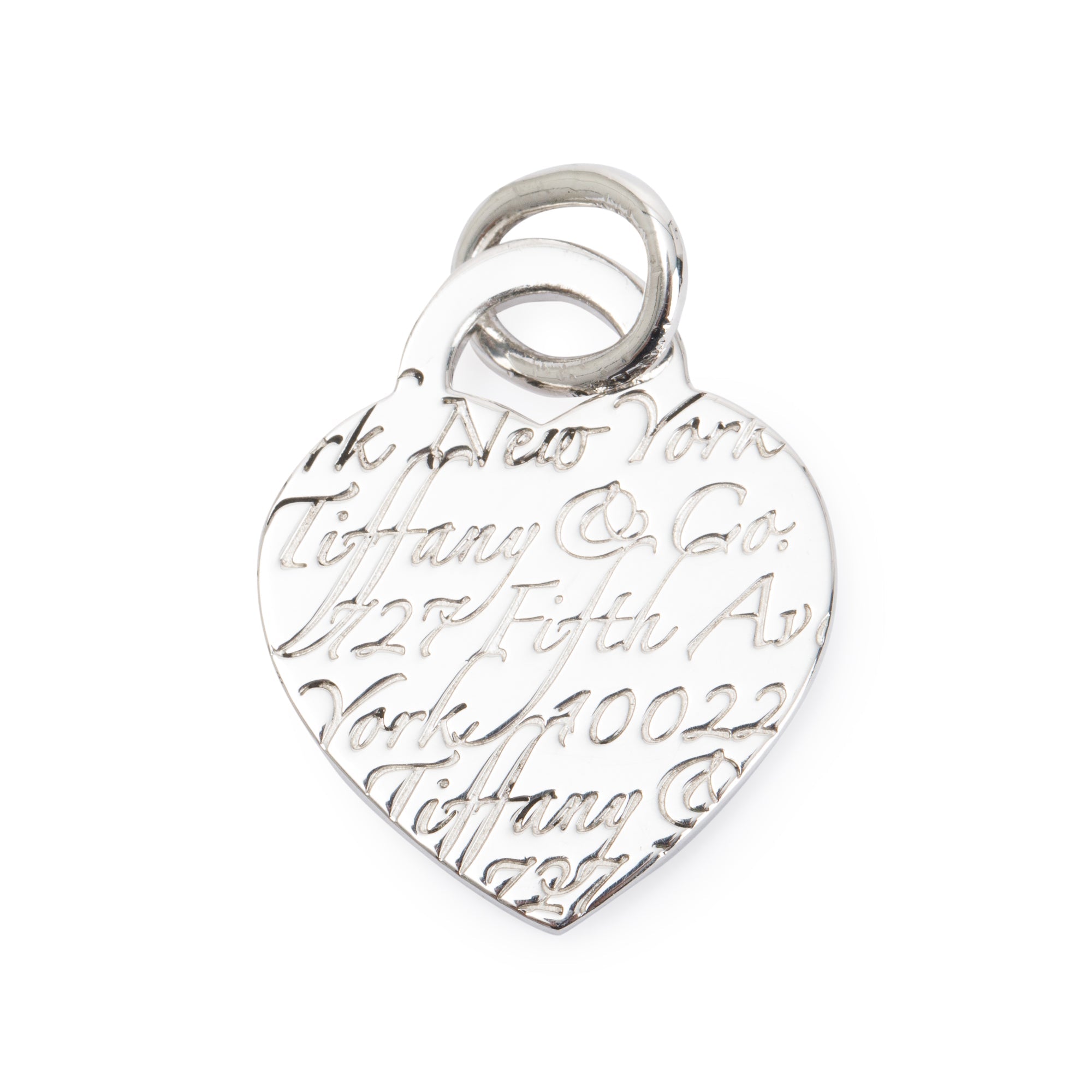 Tiffany & Co. Sterling Silver Notes Medium Heart Charm