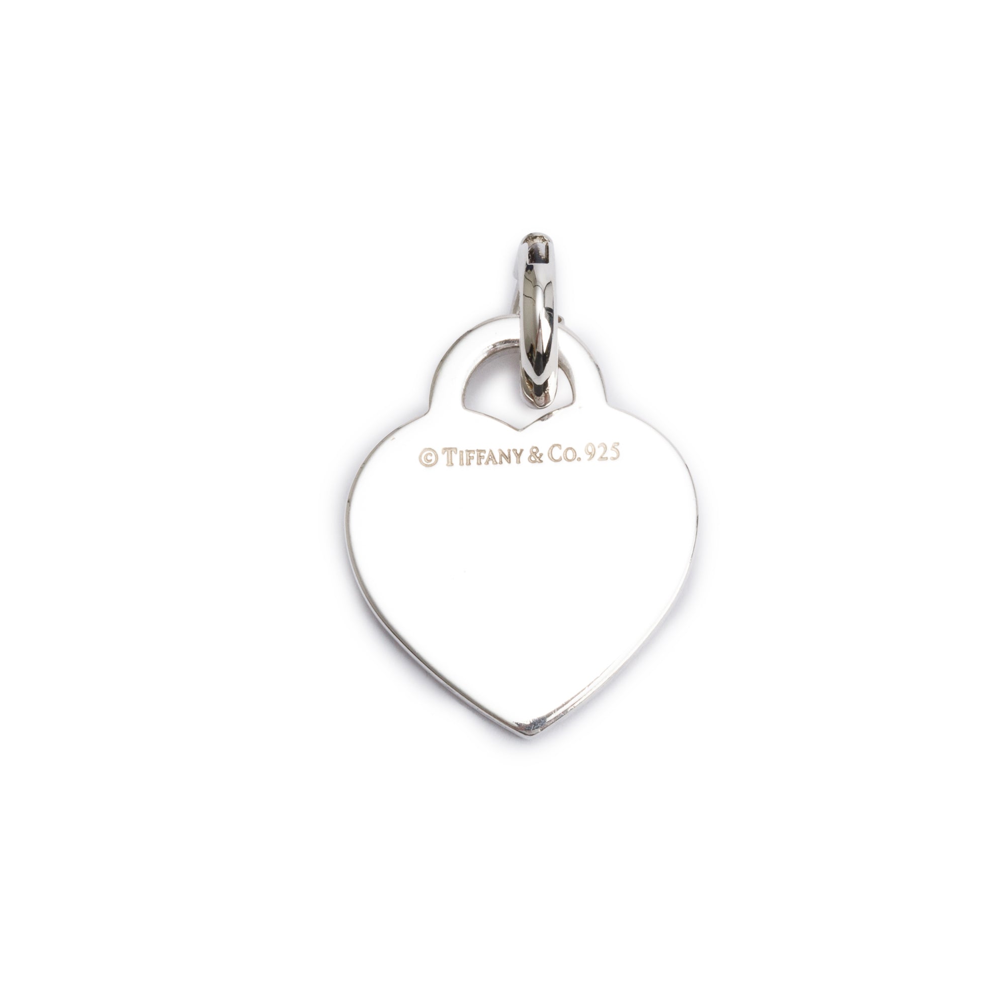 Tiffany & Co. Sterling Silver Notes Medium Heart Tag Charm