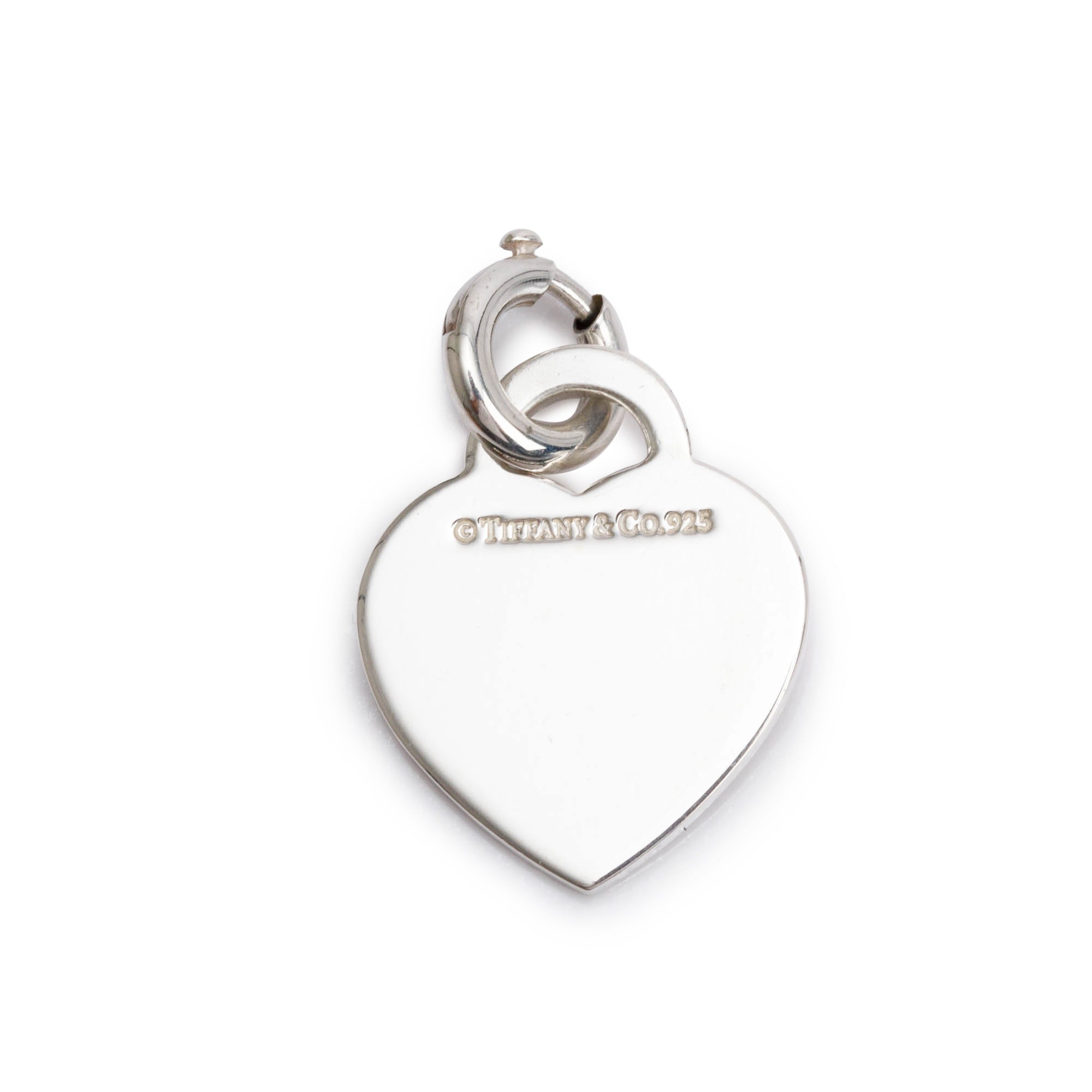 Tiffany & Co. Sterling Silver Notes Medium Heart Tag Charm
