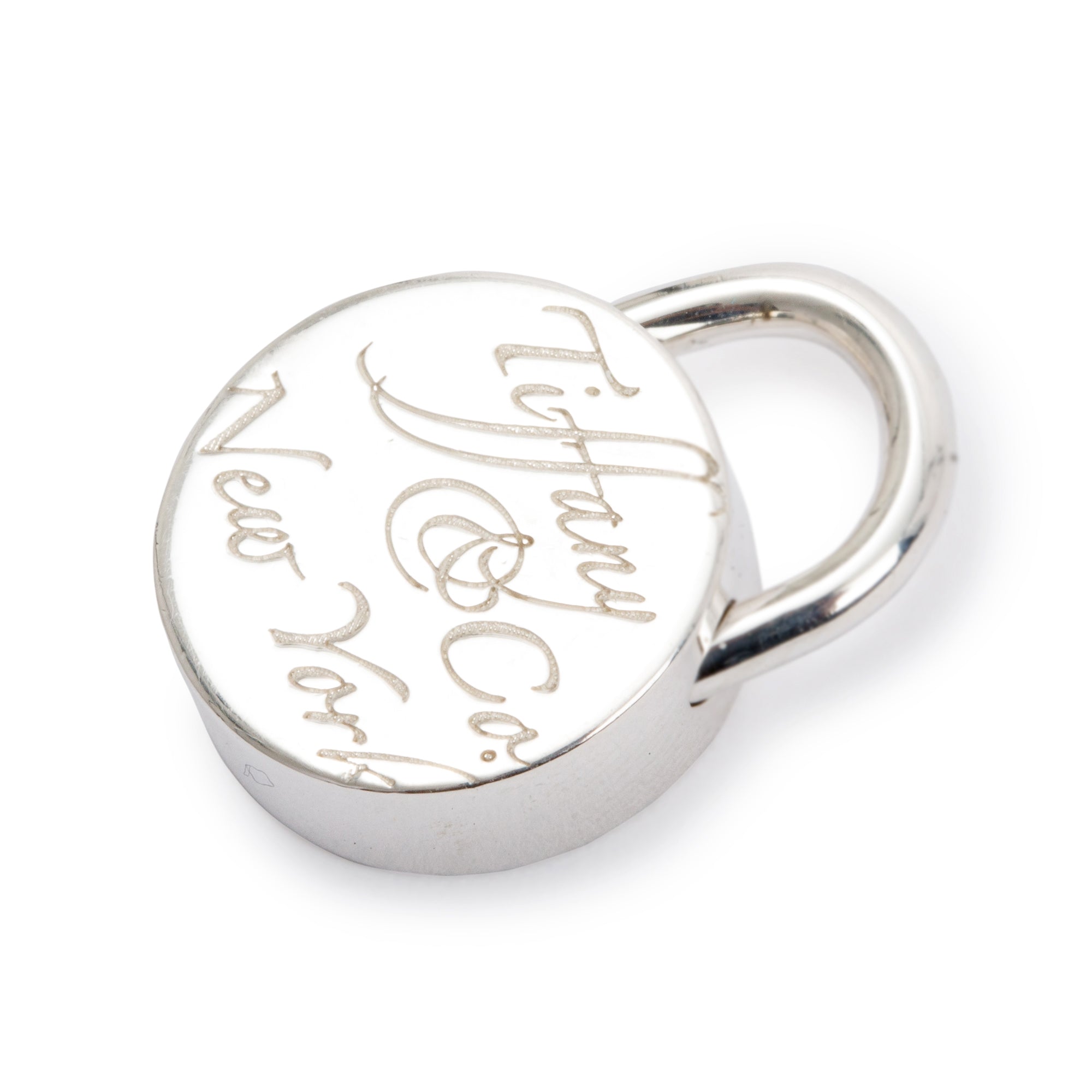 Tiffany & Co. Sterling Silver Notes Padlock Charm Pendant