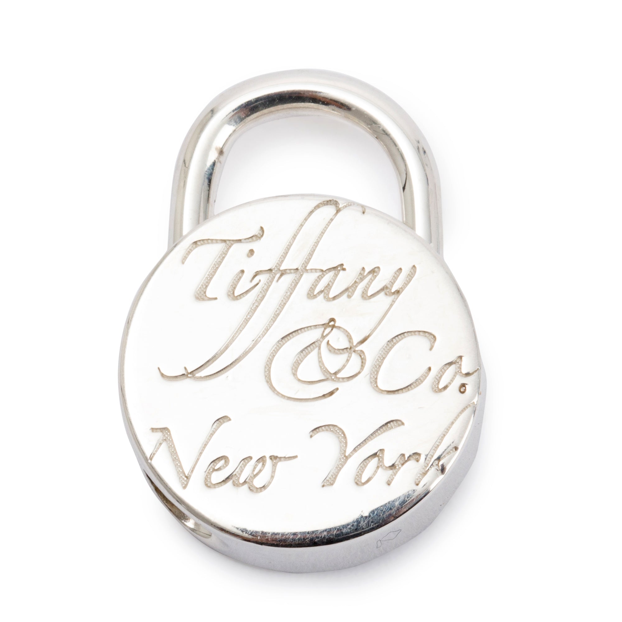 Tiffany & Co. Sterling Silver Notes Padlock Charm Pendant
