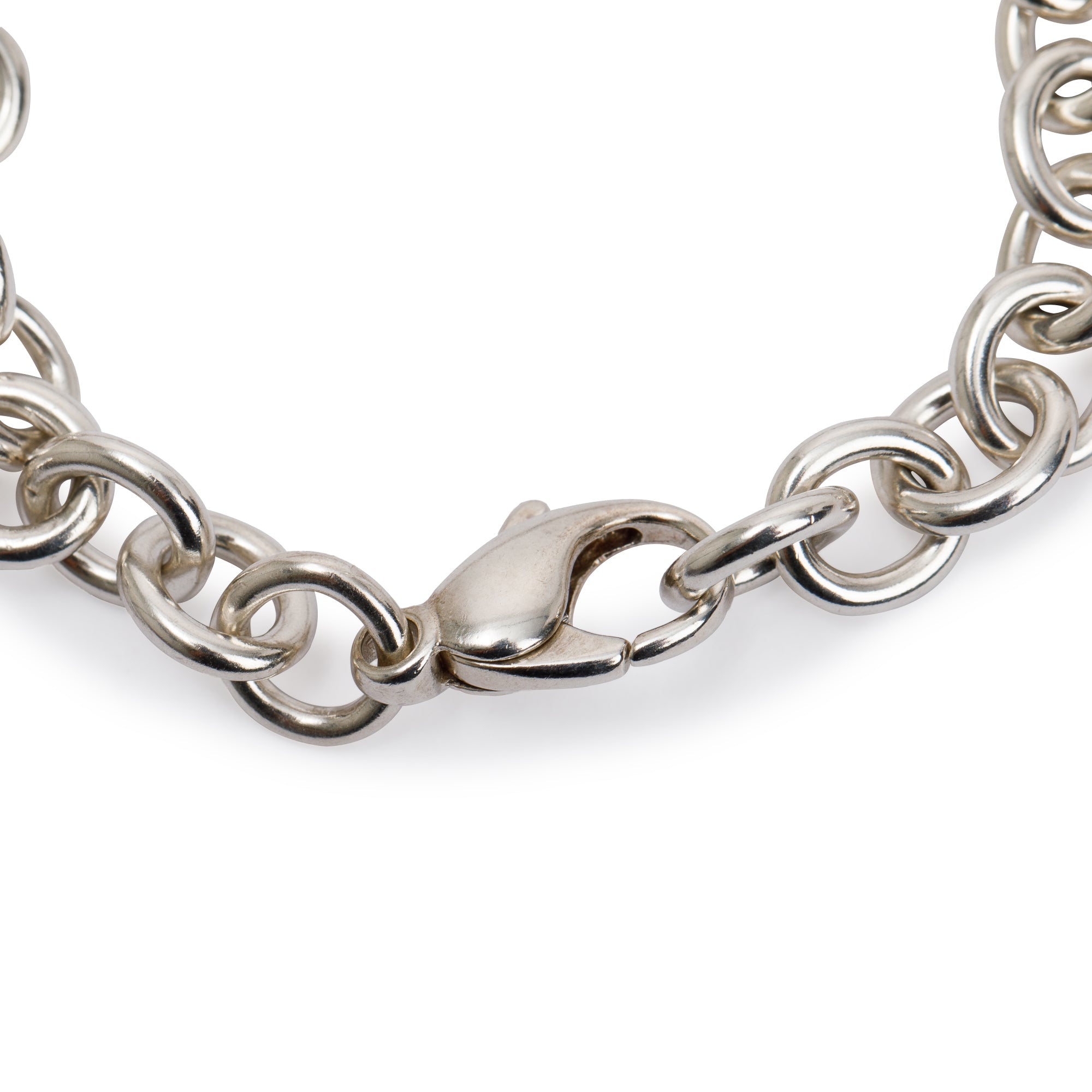 Tiffany & Co. Sterling Silver Notes Round Tag Charm Bracelet
